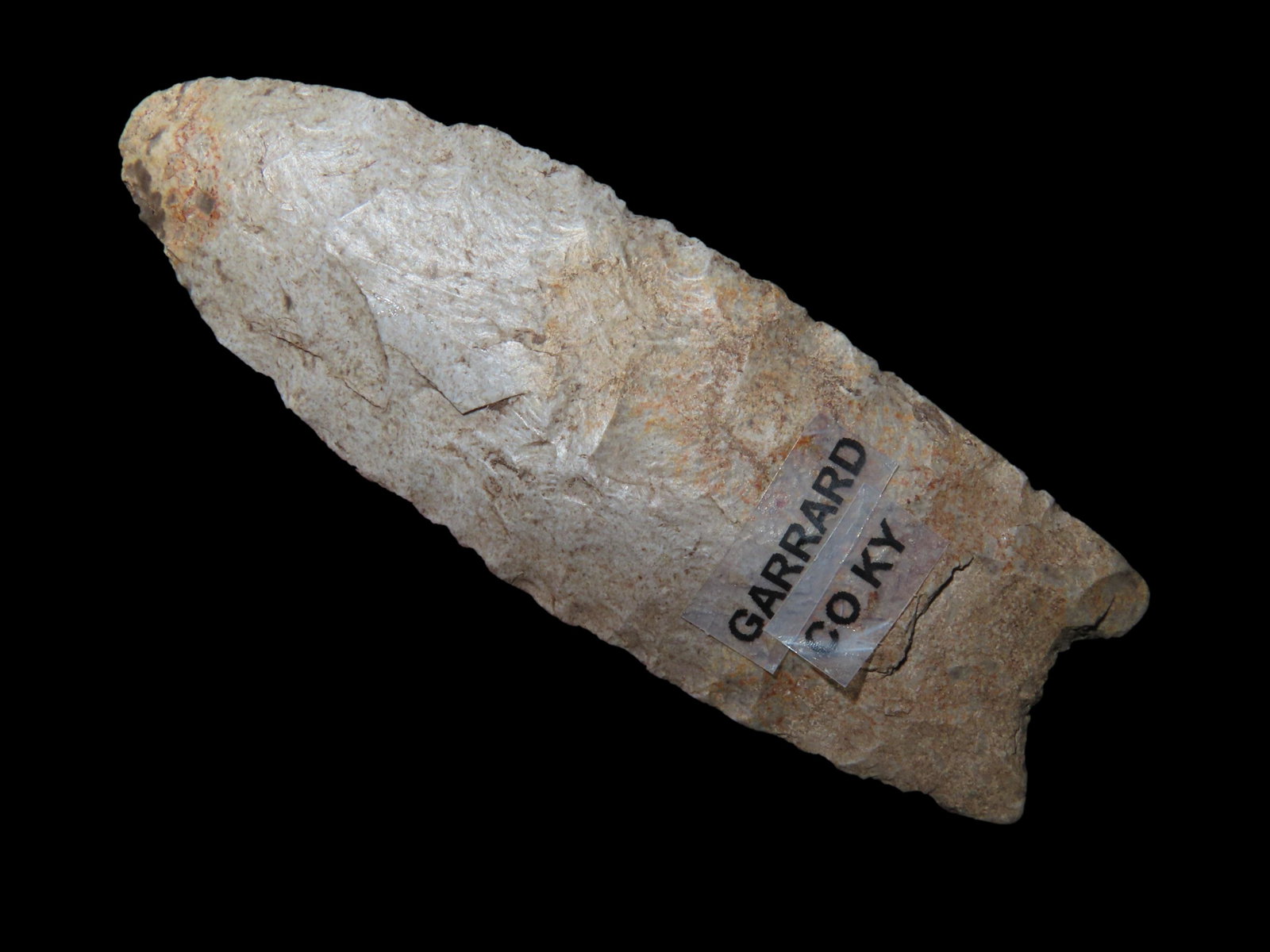 3 1/16" Transitional Paleo point from Garrard Co, Kentucky (1 of 12)