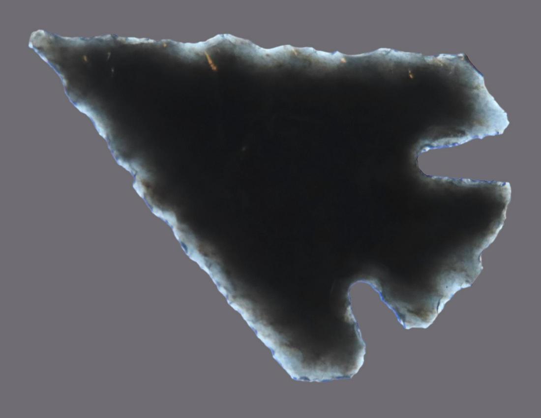 7/8" Western Obdisian Gem point from Oregon, Rouge River, Ex Jay Robinson Ex Dean Thompson (1 of 4)