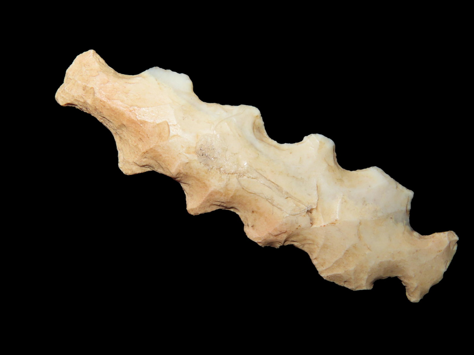 2 9/16" Eccentric made of Burlington Chert from Tazewell CO IL Jim Bennett COA: 2 9/16" Eccentric made of Burlington Chert from Tazewell CO IL Jim Bennett COA