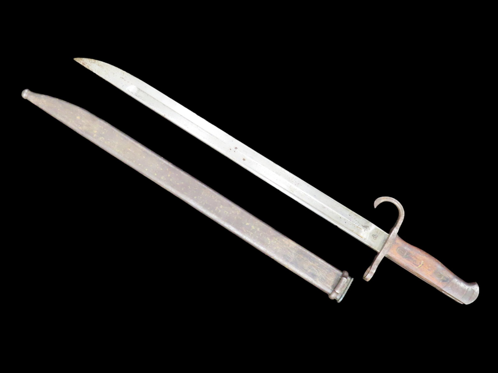 WWII WW2 Japanese Type 30 Rifle Bayonet w/ Scabbard 20" long: WWII WW2 Japanese Type 30 Rifle Bayonet w/ Scabbard 20" long