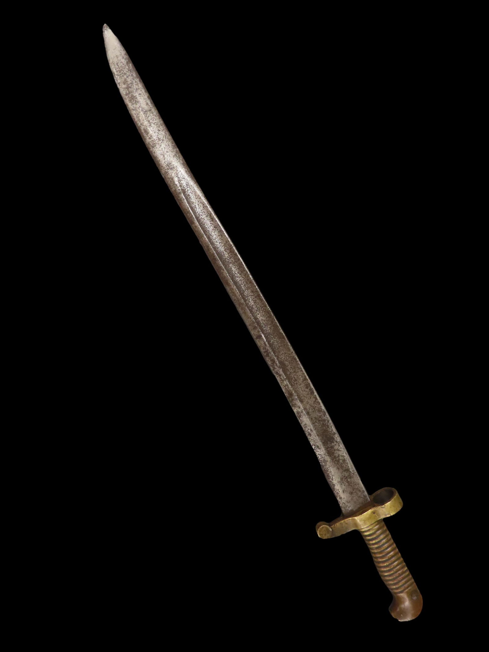 Sharps Civil War Bayonet Sword Saber with Brass Handle 26 1/16" Overall and 21" Blade (1 of 12)