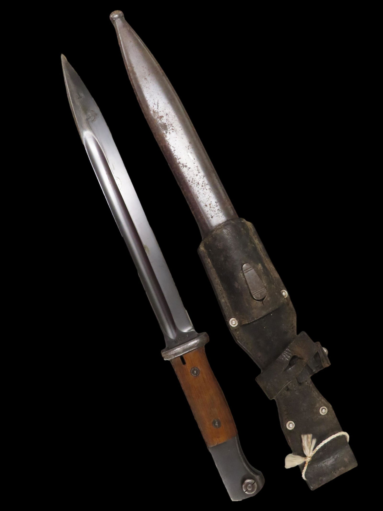 K98 Bayonet circa 1936 German Mauser Soligen - Wald S / 174 WW2 WKC Waffenffbrik w/ Scabbard and (1 of 17)