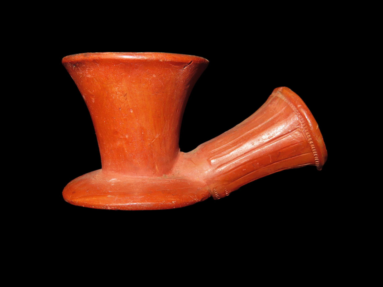 3" 19th C. Ottoman Tophane Pipe, Ottoman Empire ca. mid-19th century. Turkey, Clay / Pottery.  Ex (1 of 10)