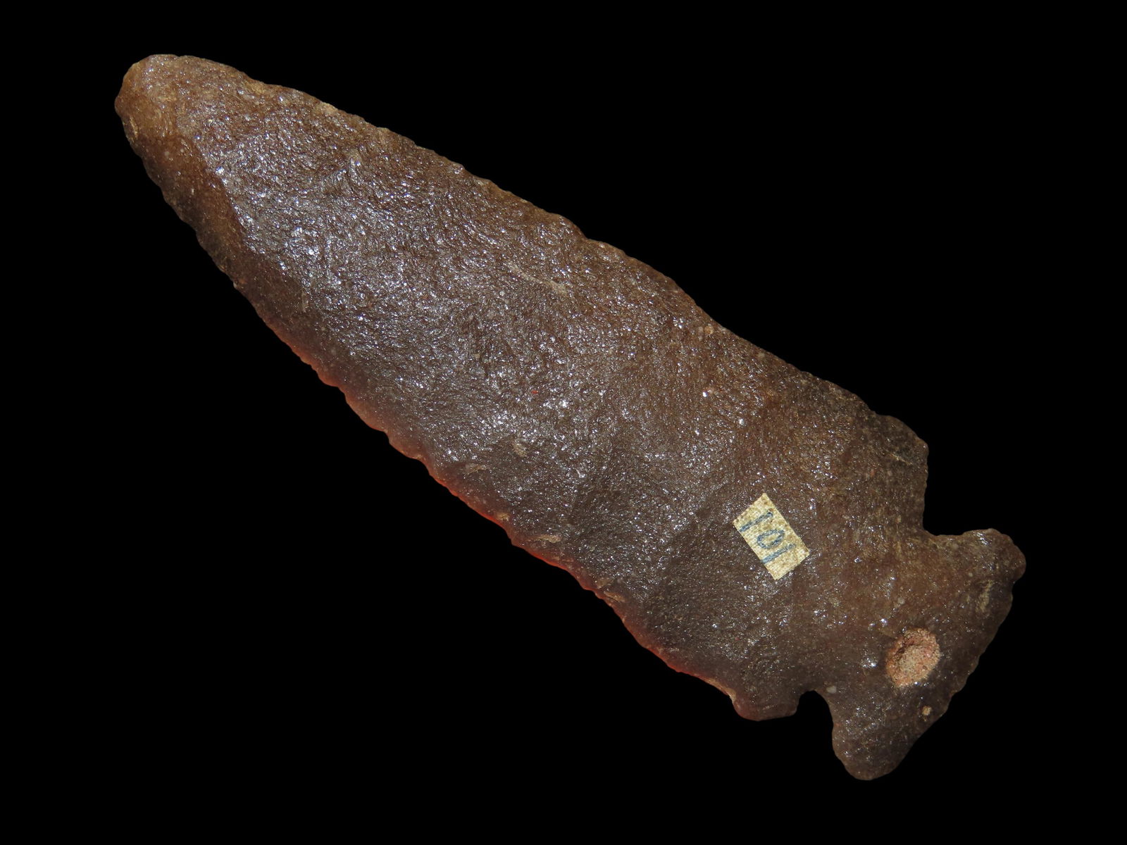 4 3/4" Hixton Quartz Dovetail / Thebes, Dickey Coa, Wisconsin, Slight Modern Buffing To The Tip