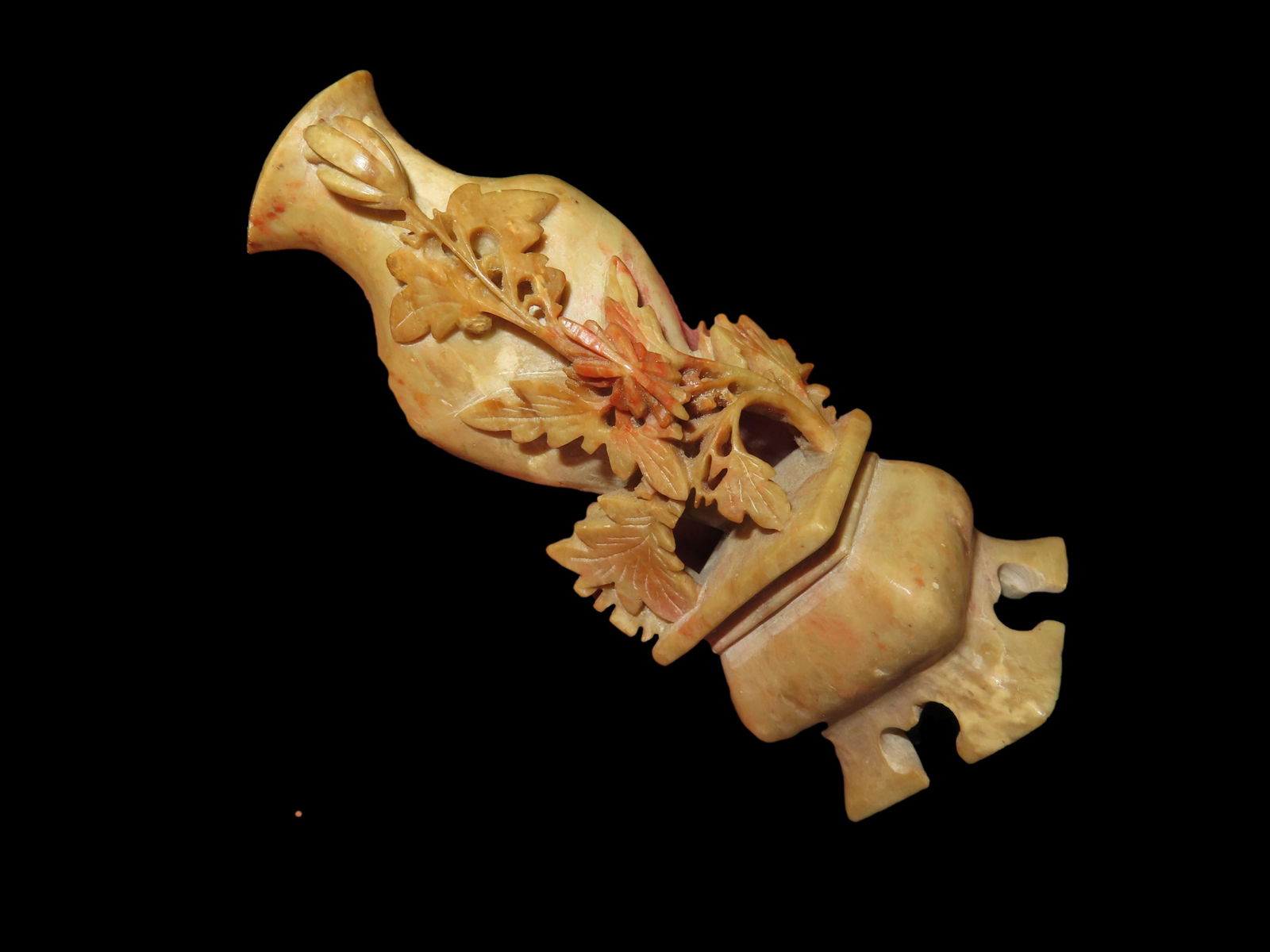 Antique Asian Carved Soapstone Inkwell/Brush Rest (1 of 7)