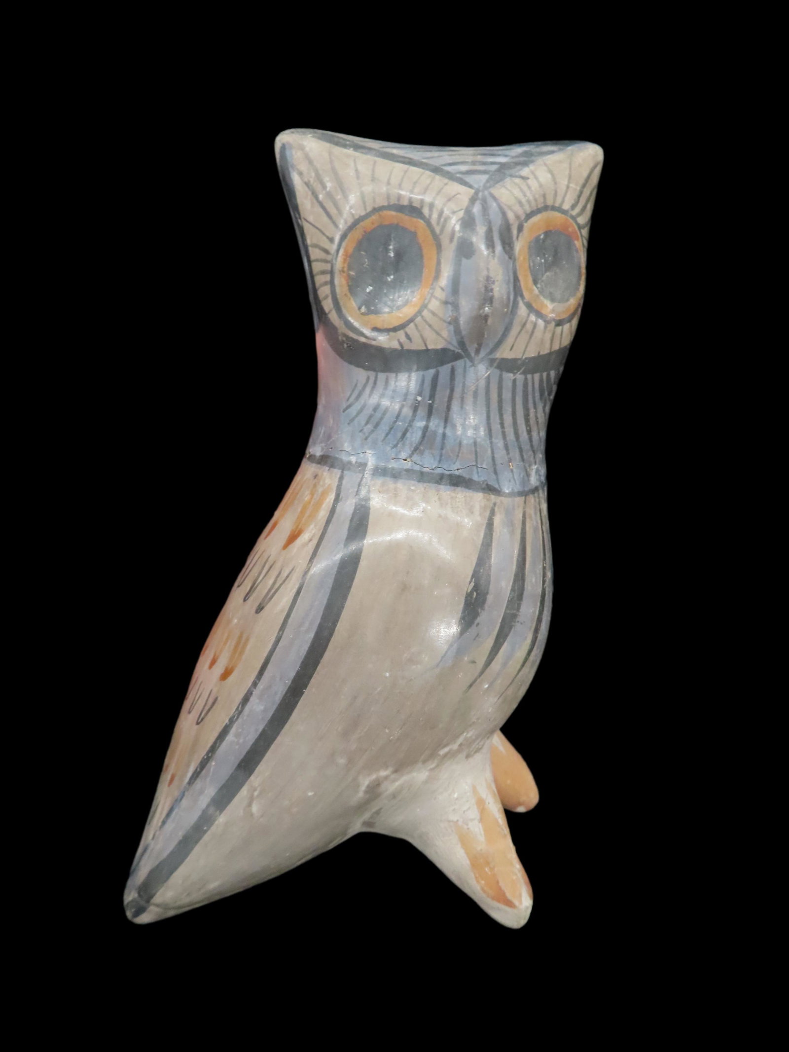 Vintage Mexican Pottery Vessel Mexican Tonala Pottery Hand Painted Folk Art Bird Figurine Colorful (1 of 7)