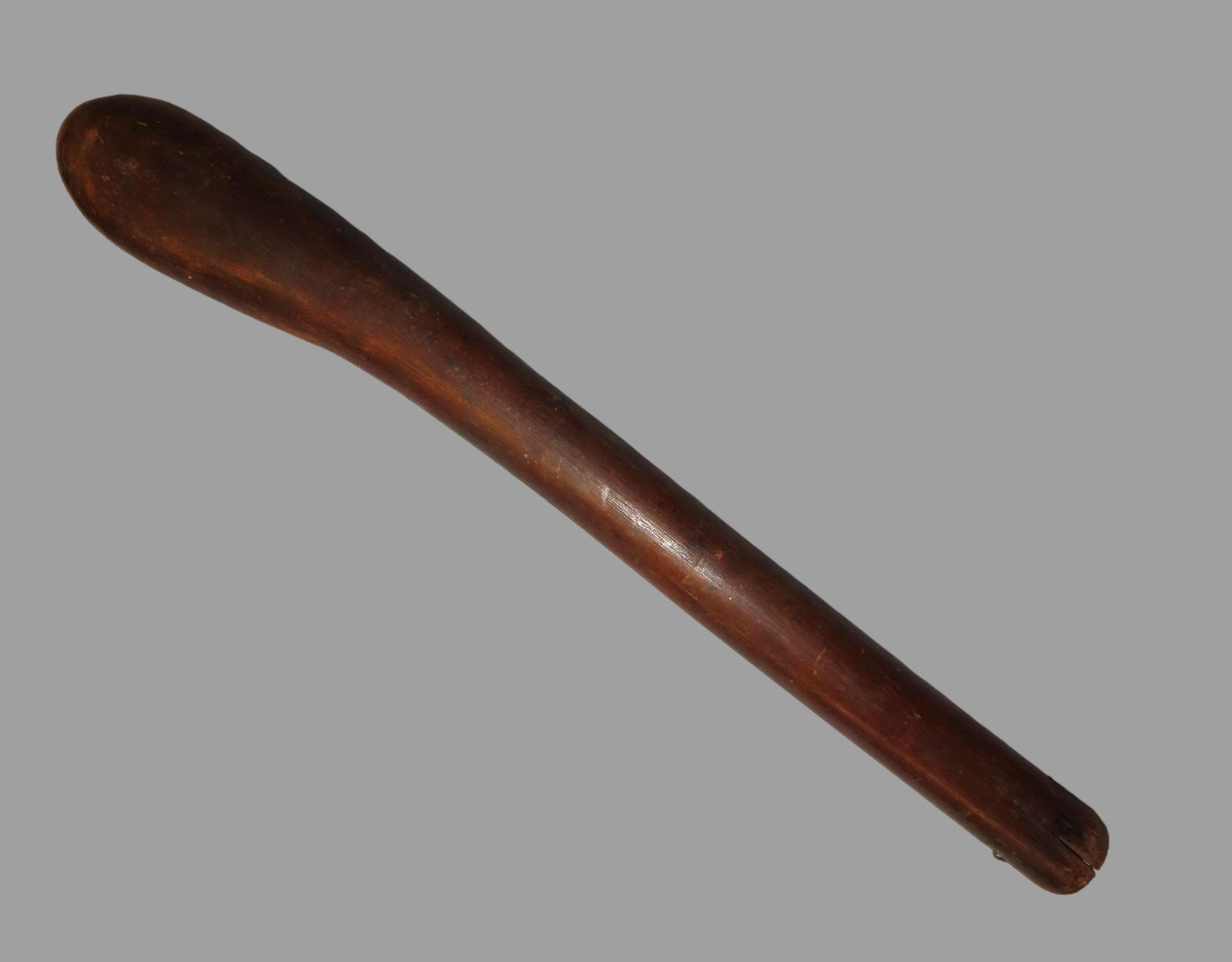 15 3/8" Plains Native American Wood War Club, heavy use polish, Ex Mitch Lewis (1 of 10)