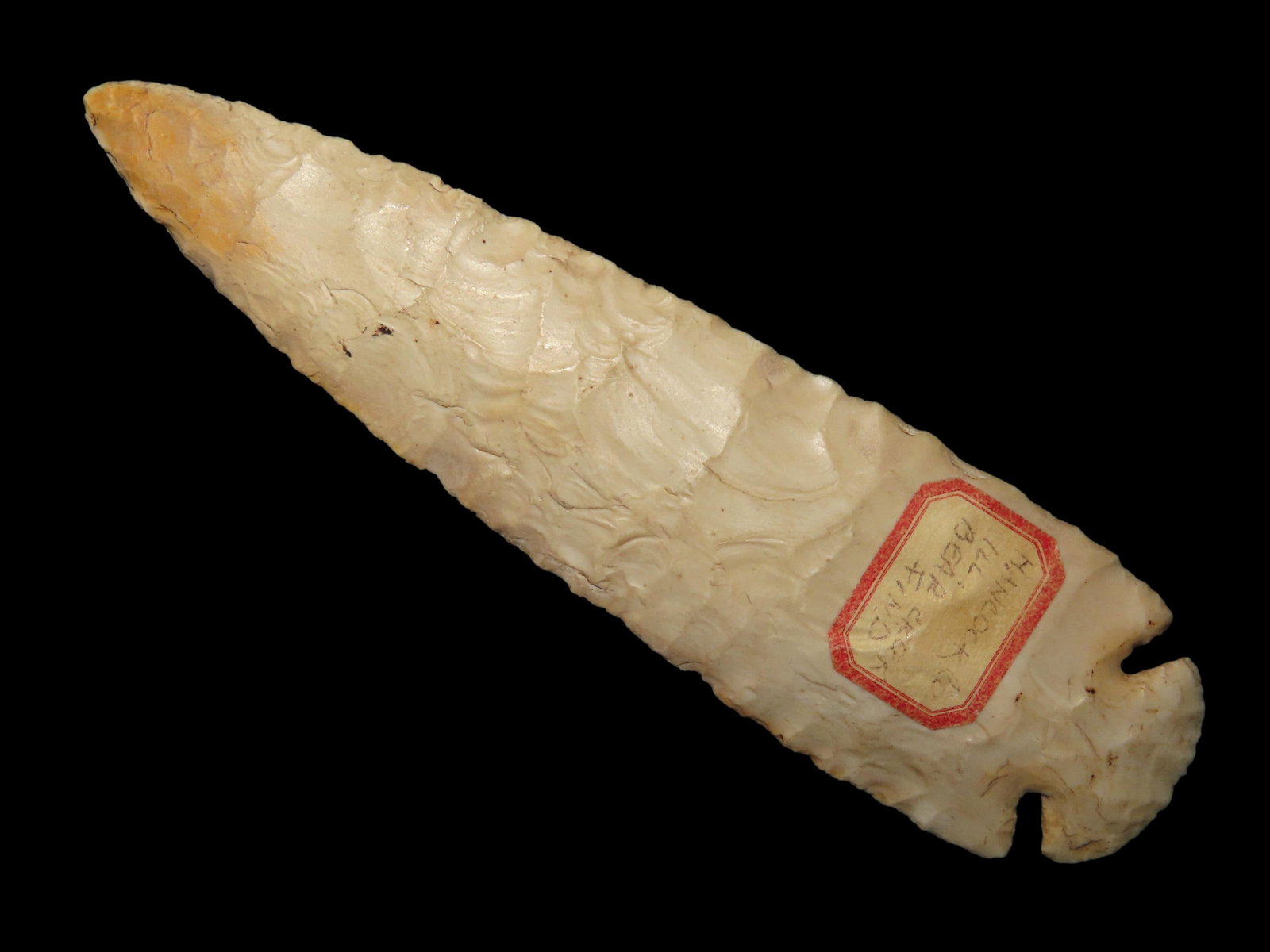 6" Dovetail, COA, found in Hancock Co, Ex Shewey and Dave Bogle, Deaccession from Museum of Native (1 of 13)