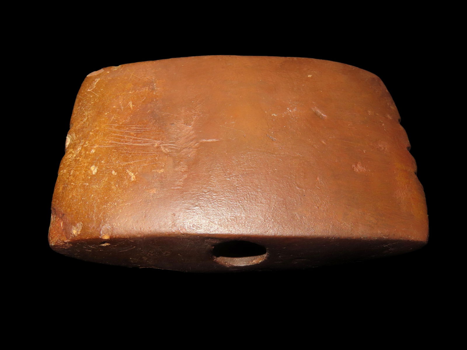 3" Tallied Bannerstone, Restored, Found In Alabama, Made Of Claystone