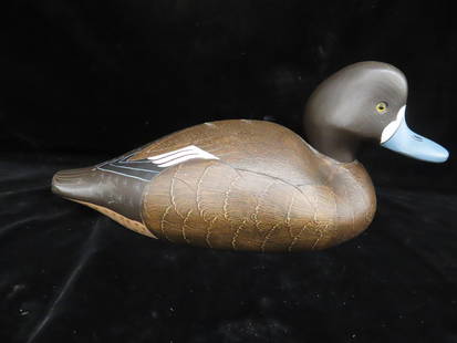 Ethan Allen Hen Bluebill Decoy, decorative, Ex Briscoe Collection, Duck/Goose Decoy, Waterfowl,: Ethan Allen Hen Bluebill Decoy, decorative, Ex Briscoe Collection, Duck/Goose Decoy, Waterfowl, Hunting, Primitive, Antique, Quincy Illinois