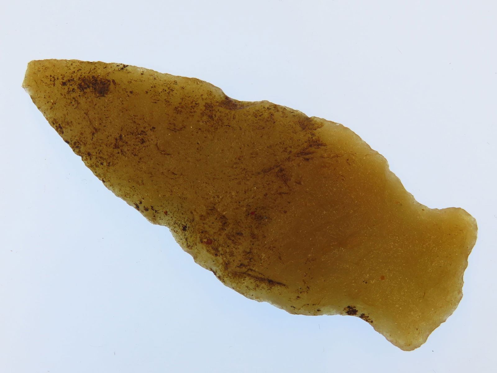 3 11/16" Archaic Beveled Hixton Quartz Side Notch  Ex Robert Hruska, Wisconsin (1 of 7)