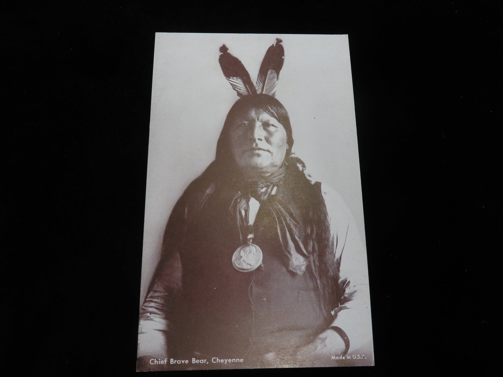 Native American Post Card Early Native American Picture 5 1/4"x3 1/4" (1 of 4)