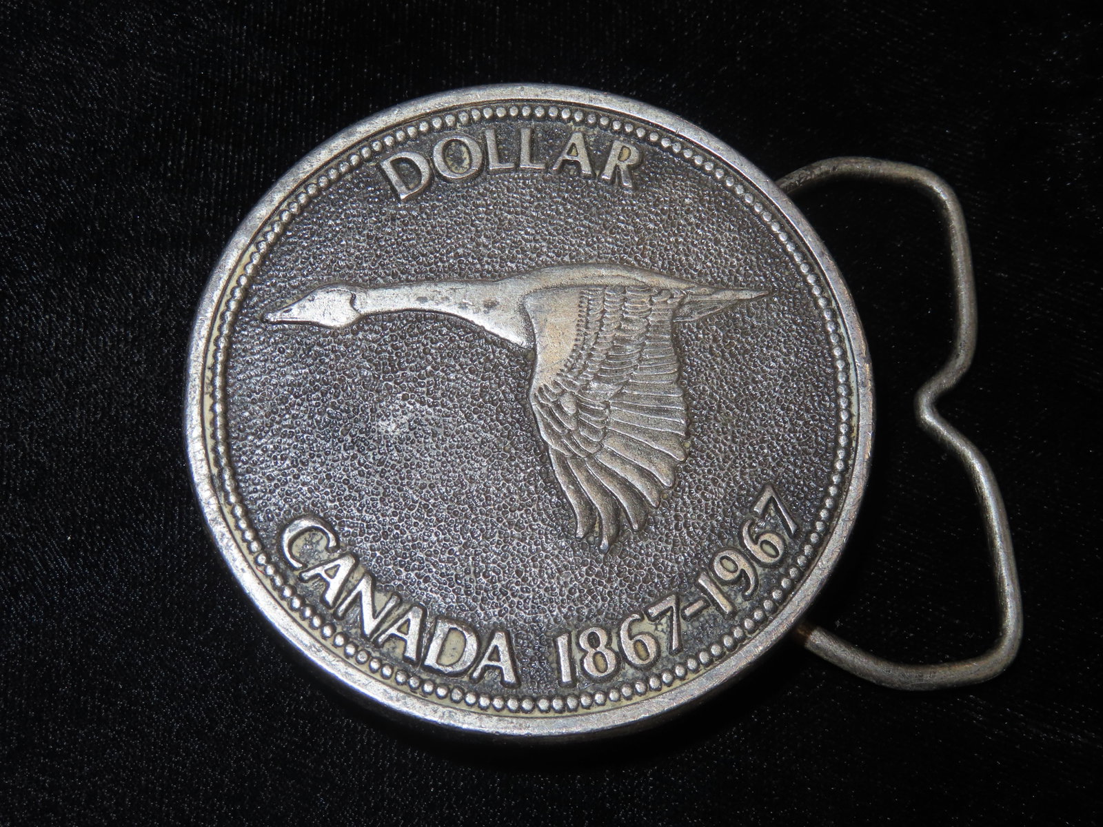 Vintage Belt Buckle Canada 1867-1967 Dollar: Vintage Belt Buckle Canada 1867-1967 Dollar