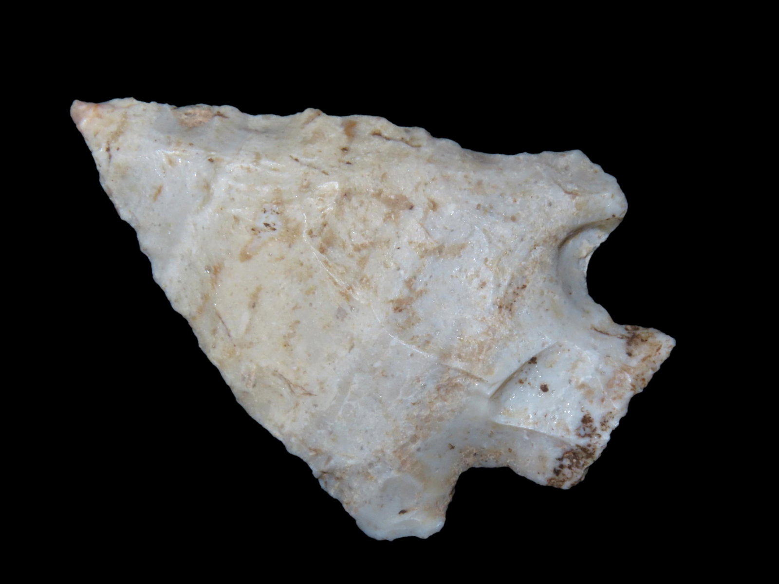 COLORFUL ARCHAIC SQUARE STEM, FOUND BY RICHARD ELLISON IN BUTLER COUNTY MISSOURI, INDIAN ARROWHEAD,: COLORFUL ARCHAIC SQUARE STEM, FOUND BY RICHARD ELLISON IN BUTLER COUNTY MISSOURI, INDIAN ARROWHEAD, ARTIFACT