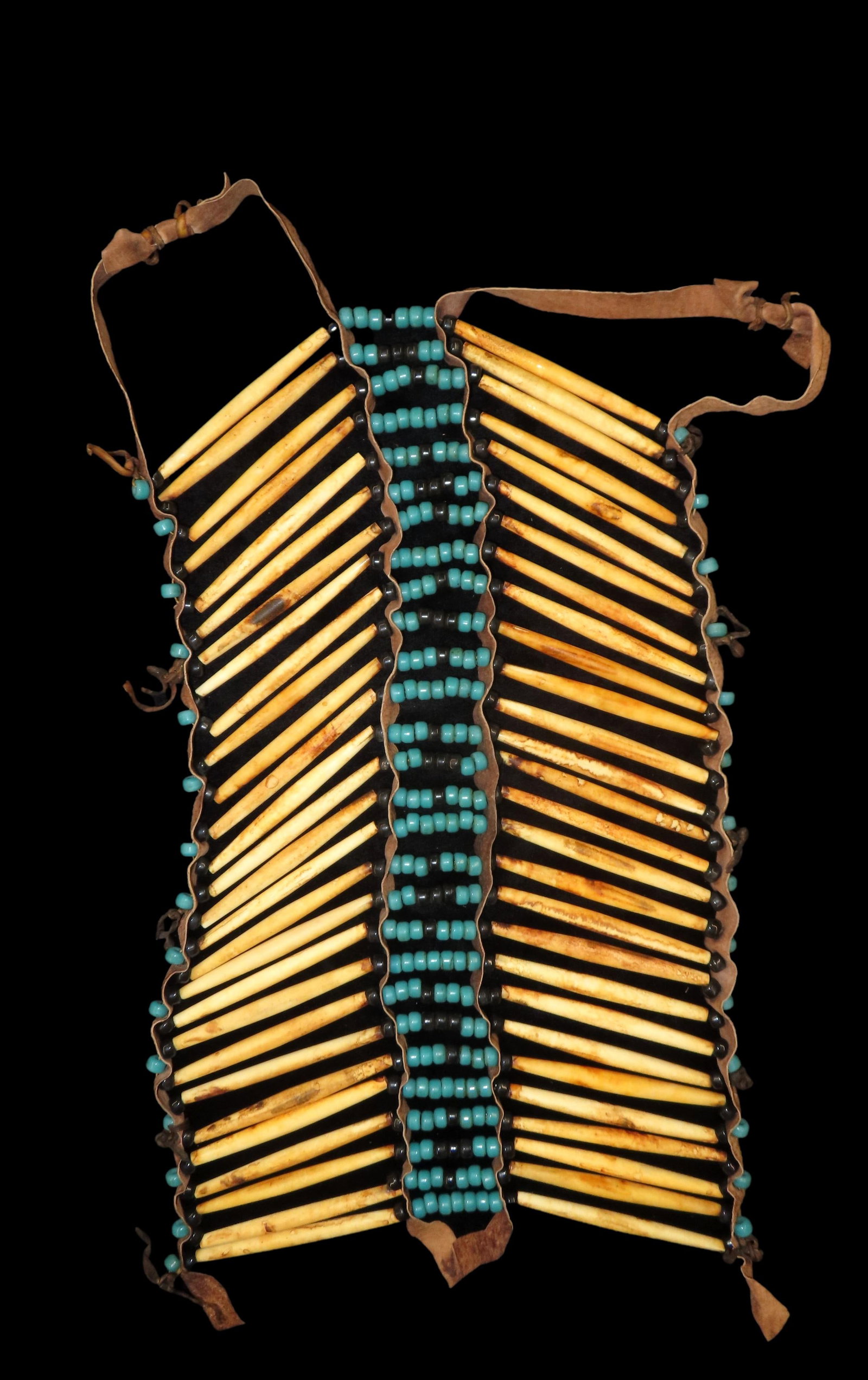 Native American Bone / Beaded breast Plate, mid 1900's From the Collection of Walter Crinnion: Native American Bone / Beaded breast Plate, mid 1900's From the Collection of Walter Crinnion