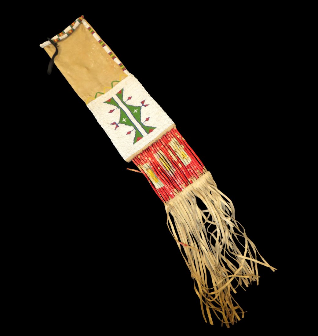 Pipe Bag, Beaded, Sioux, 1880-1890, 33" long (1 of 5)