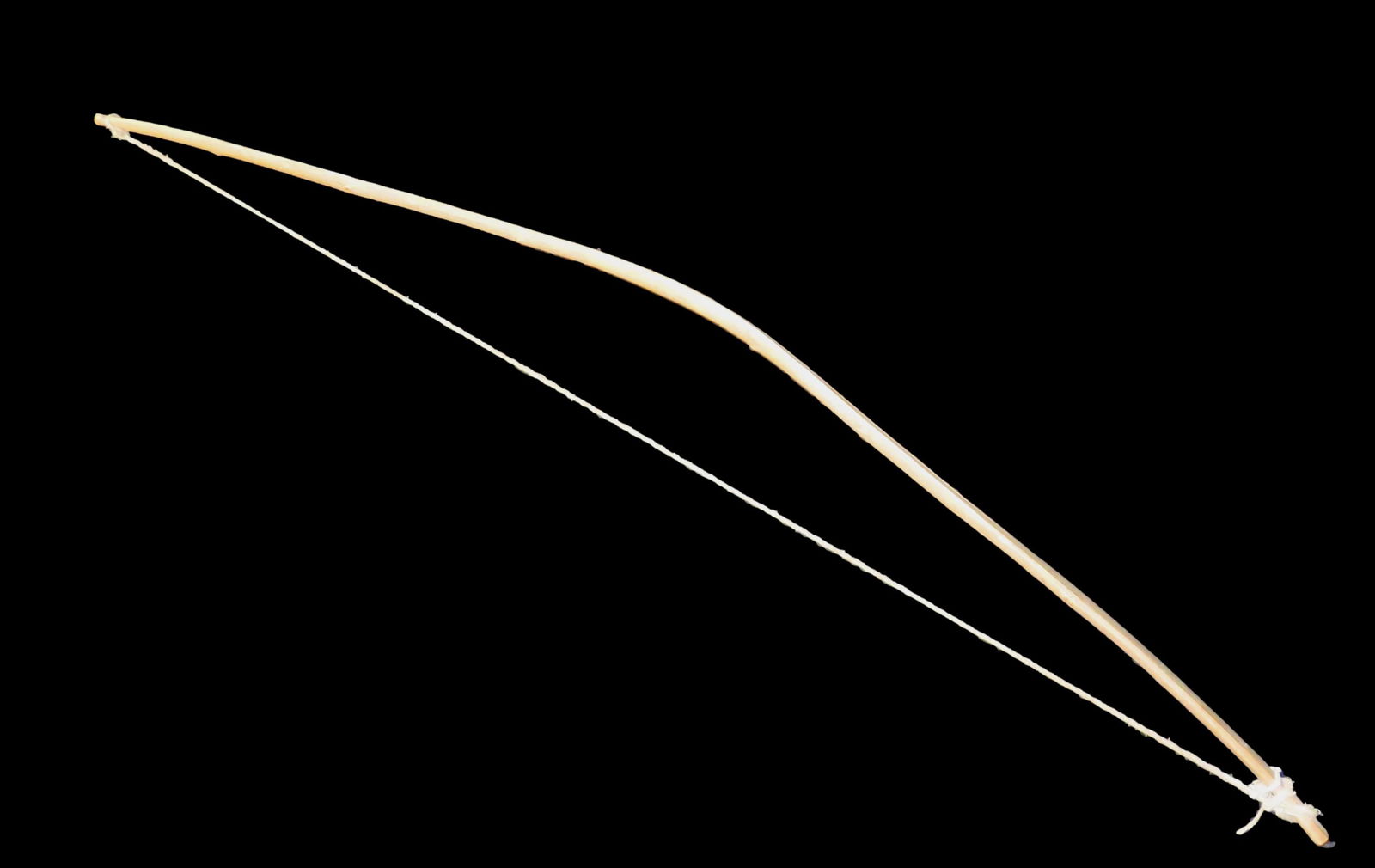Native American Bow, Split Wood, 42.3/4" Long Apache, Sinew String. From the Collection of Walter Cr (1 of 5)