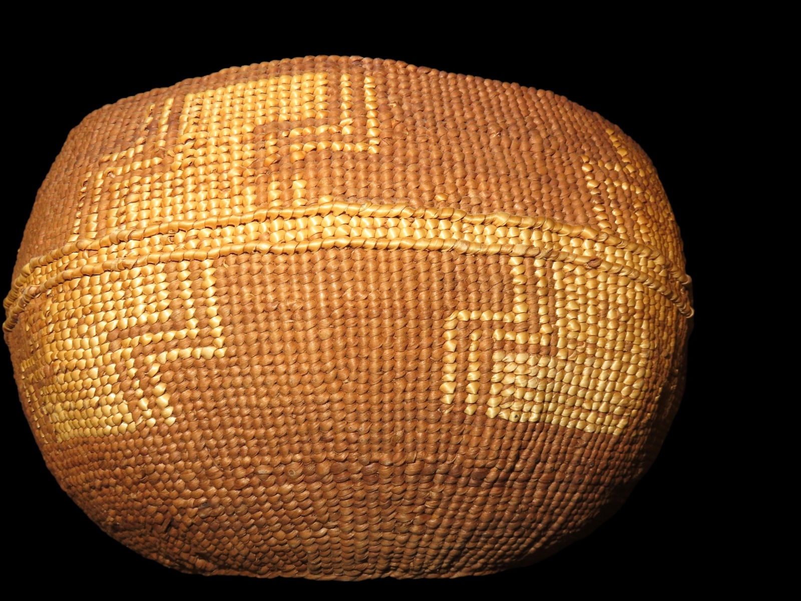Native American Reed Basket, 6" Dia 4" Deep, From the Collection of Walter Crinnion: Native American Reed Basket, 6" Dia 4" Deep, From the Collection of Walter Crinnion