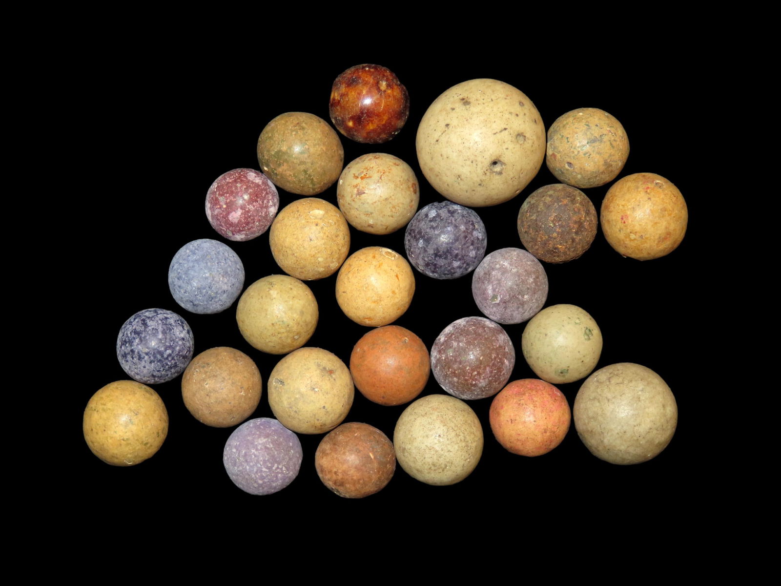 Selection of early marbles and game balls (1 of 5)