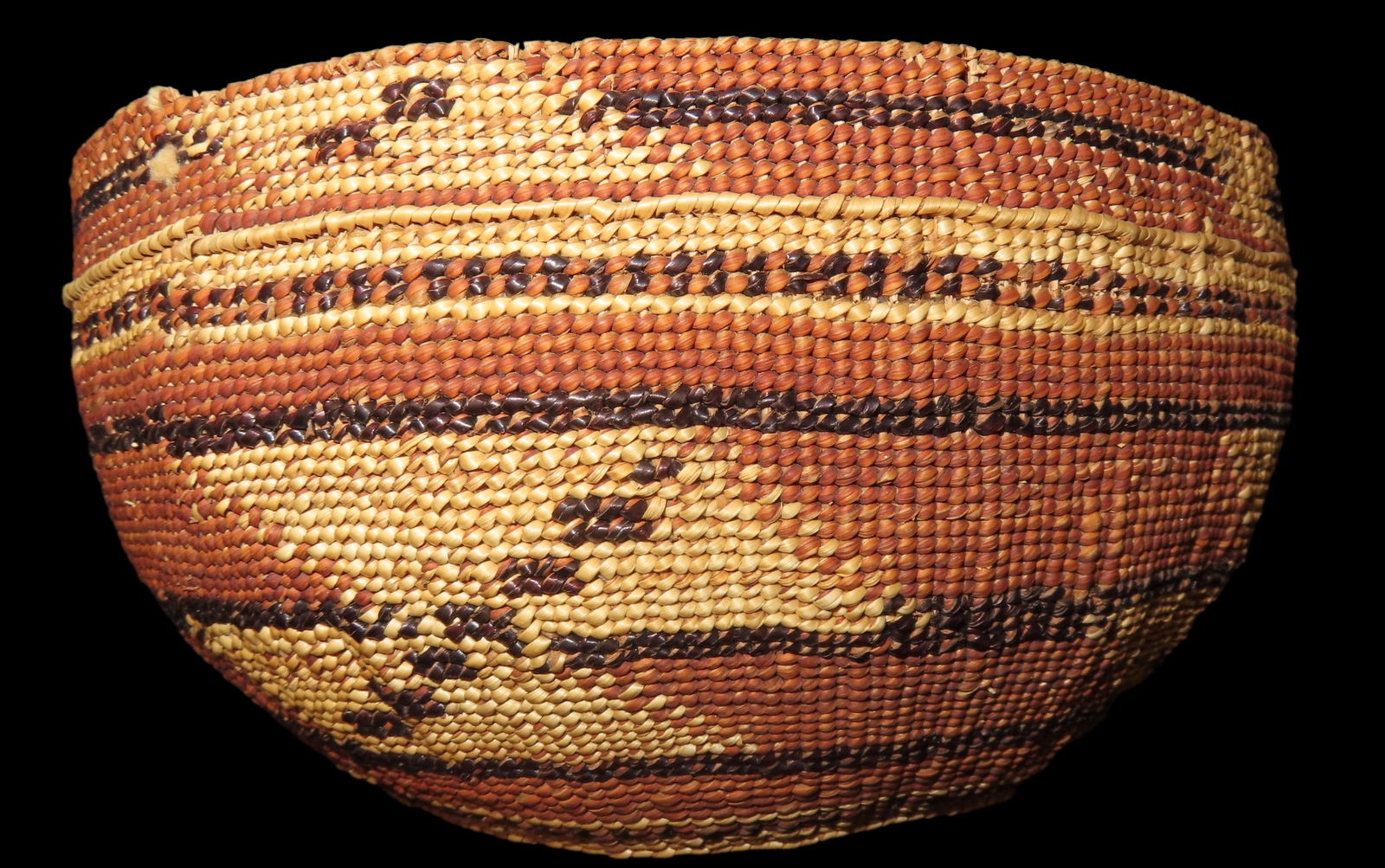 Woman's Basket Hat, Karuk, Yurok, Hupa, c.1900, 7" Dia (1 of 5)