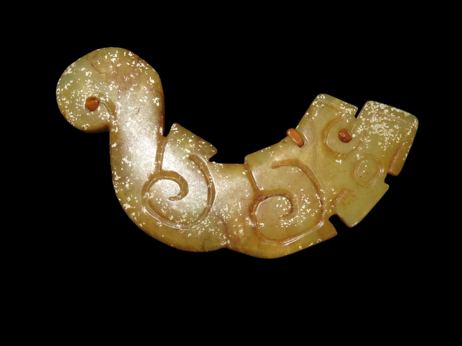 3.7/8" Chinese Jade Hongshan Figurine: 3.7/8" Chinese Jade Hongshan Figurine