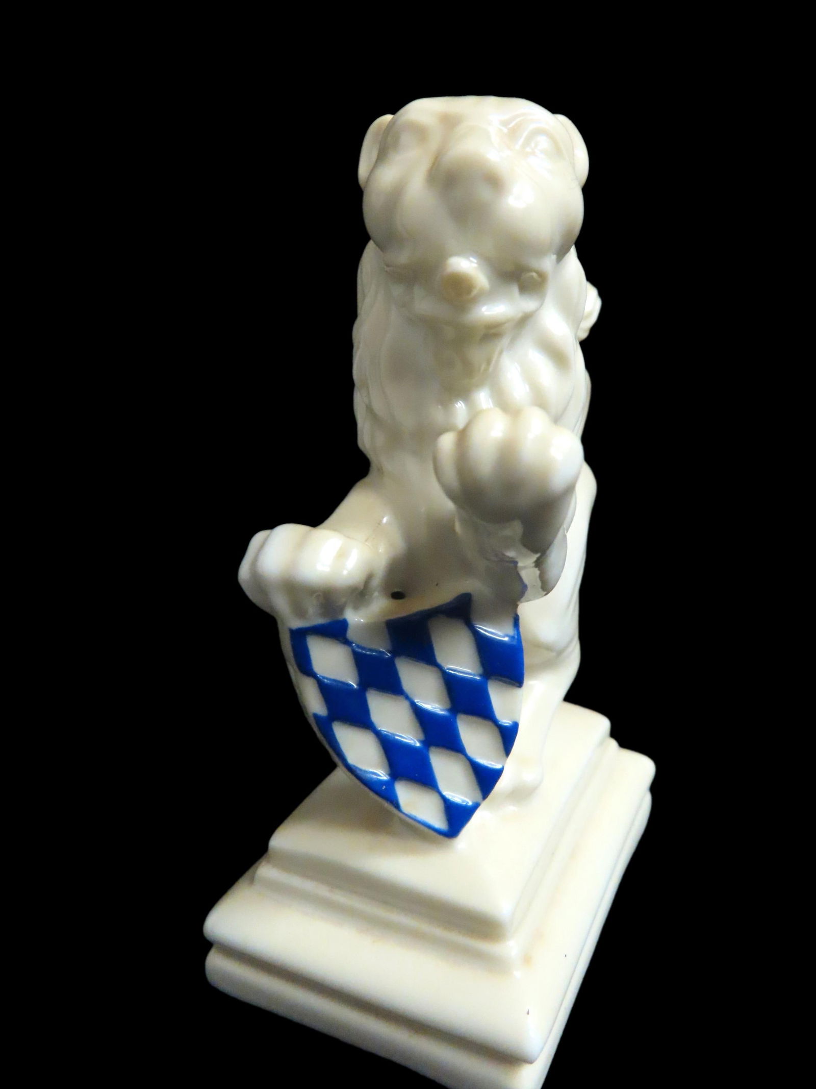 3" Porcelain Lion, Bavaraian, Made by Nyphemburg Porcelain Factory-Heraldic, Perfect condition, (1 of 8)
