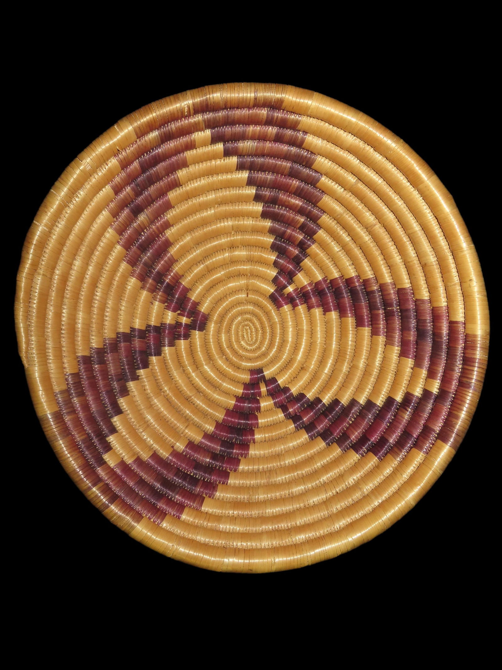 11 1/2" x 5" Woven Sweetgrass Basket, Vintage Tourist Trade Item from the Southwest United States (1 of 15)