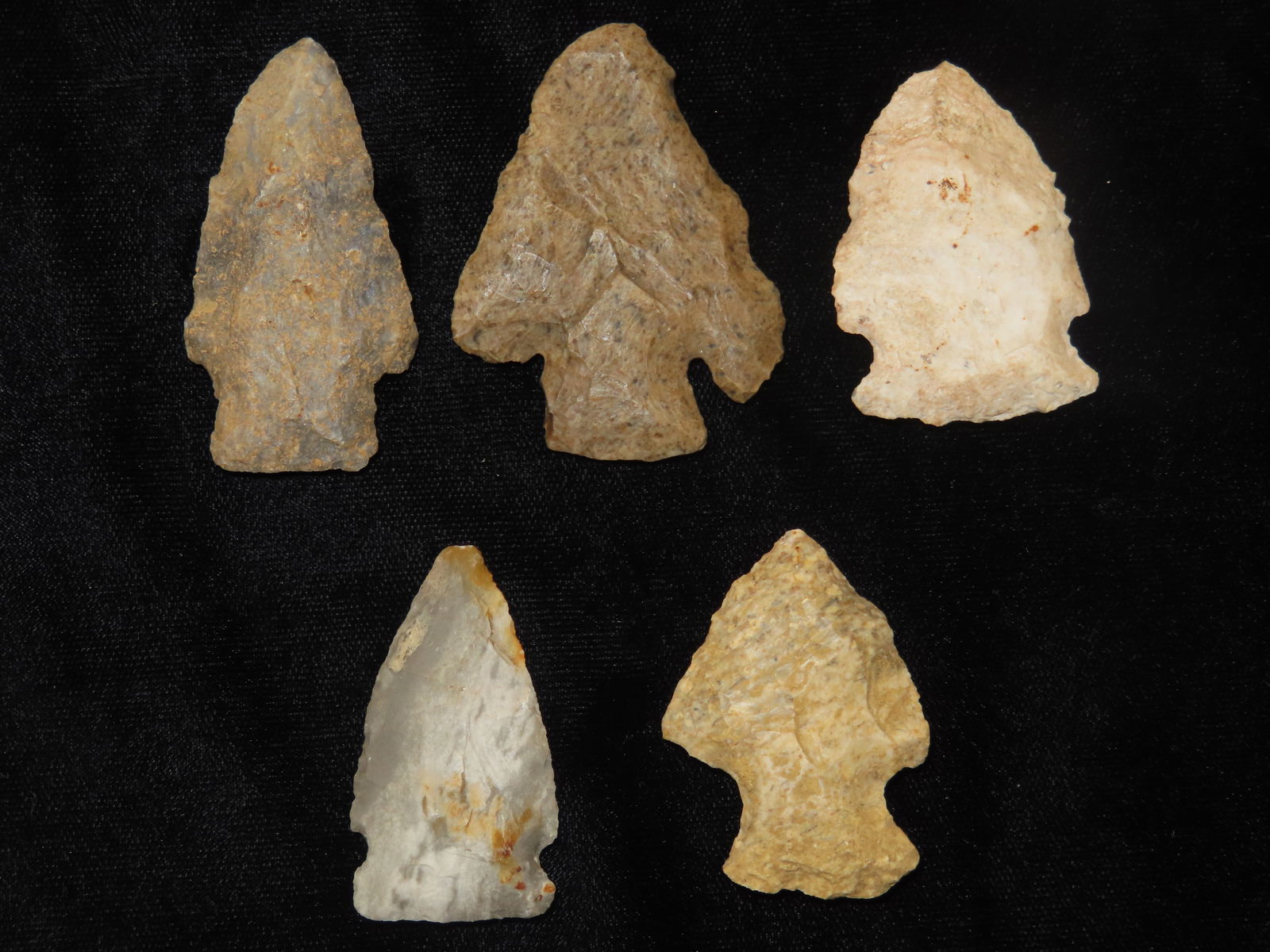Grouping of Authintic Arrowheads found on Wilkerson farm in Perry, Pike Co ILL by Gary Wilkerson (1 of 3)