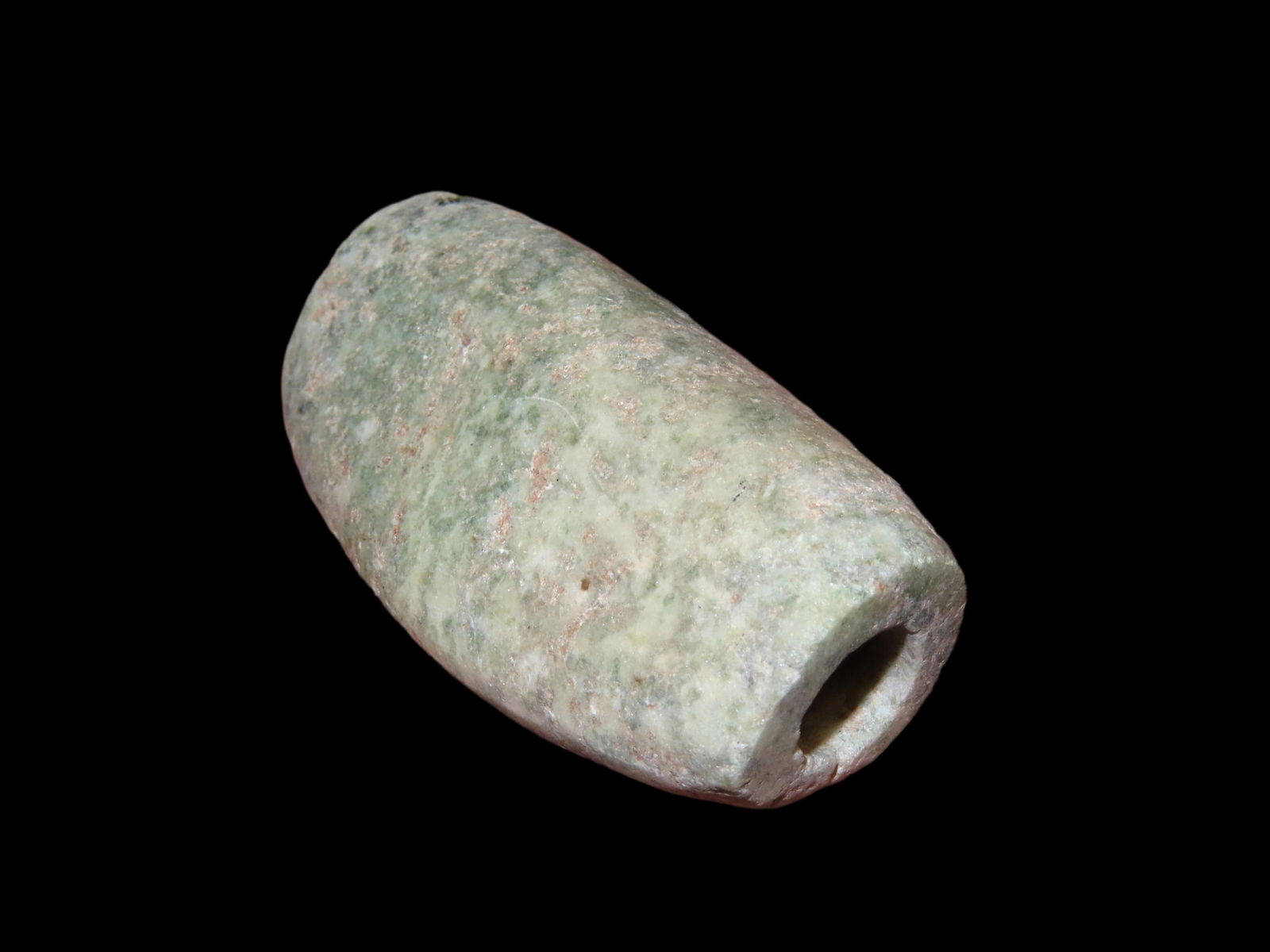 1.15/16" Jade Bead, Large, Good Green Color, Pre Columbian Mayan (1 of 7)