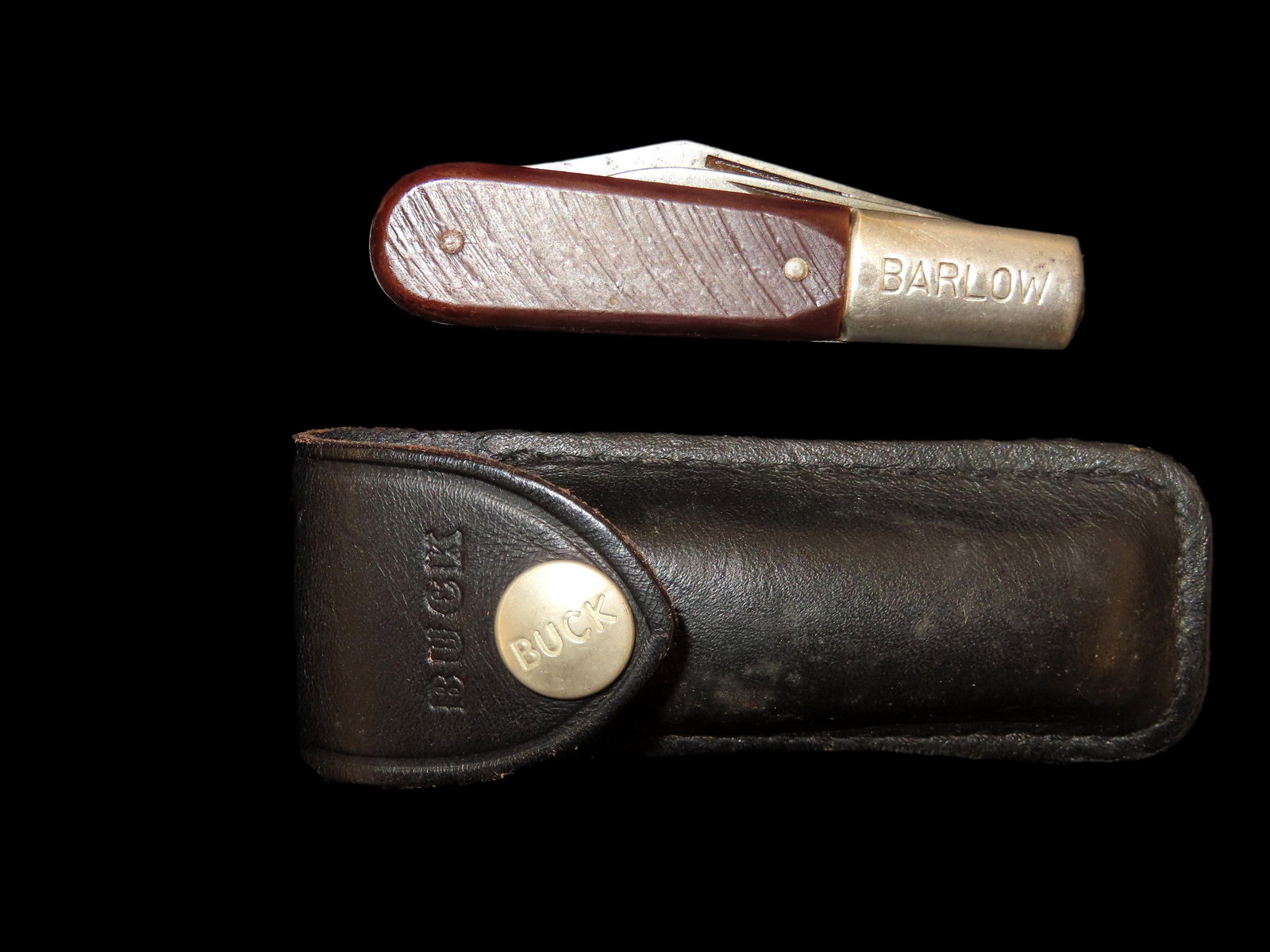 Barlow Pocket Knife with Buck Knife Case (1 of 2)
