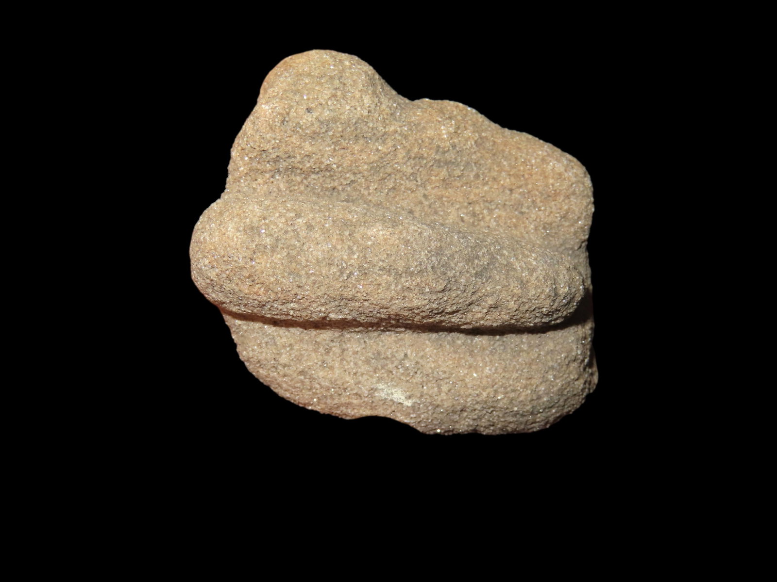 2" Highly Used Sandstone Abraiding Stone Ex steve Koch Collection from Scott Co Il: 2" Highly Used Sandstone Abraiding Stone Ex steve Koch Collection from Scott Co Il