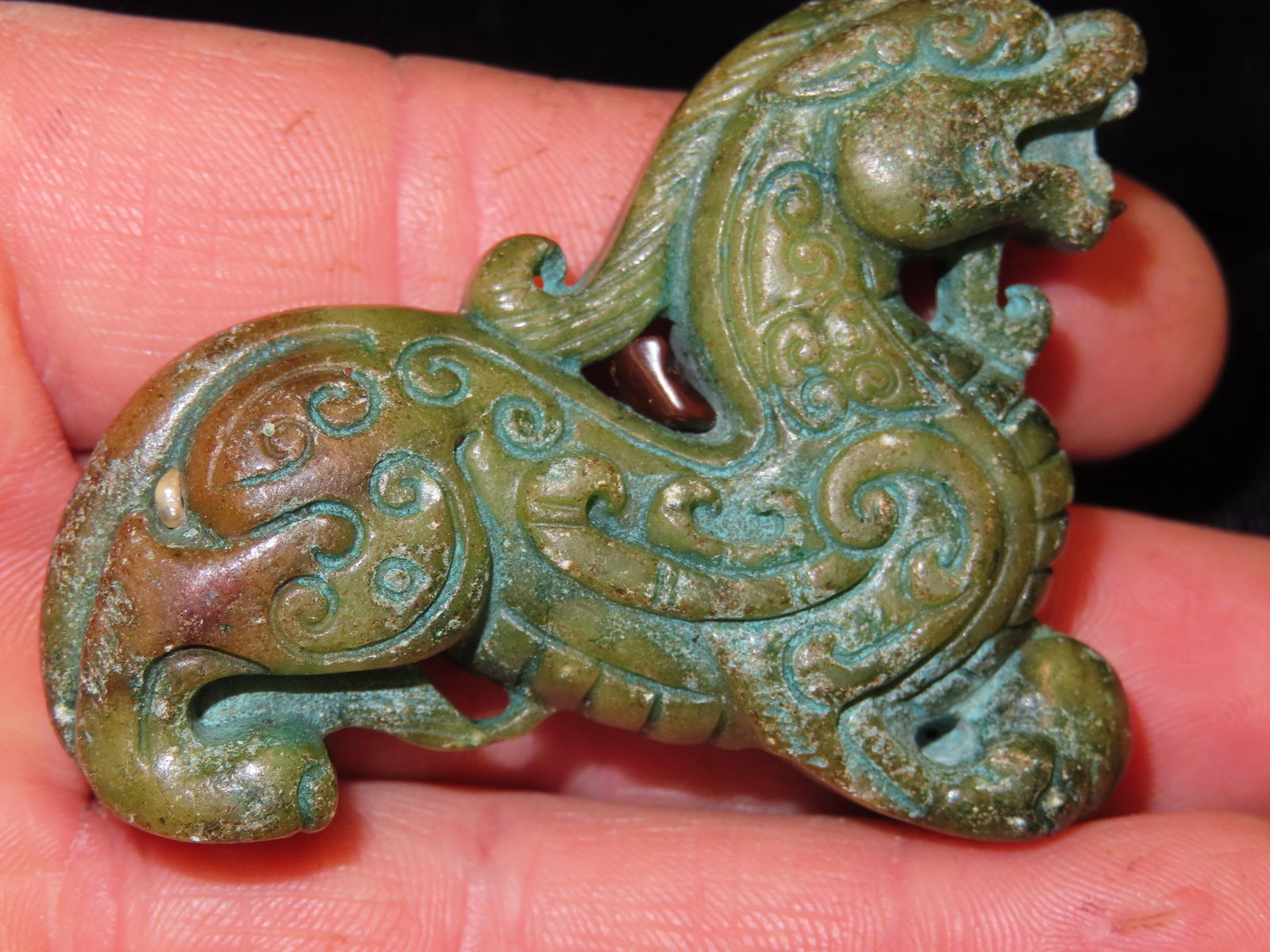 Antique Chinese Hongshan Culture Jade Effigy Carving; Asian; Vintage; Hand-made; The Hongshan (1 of 5)