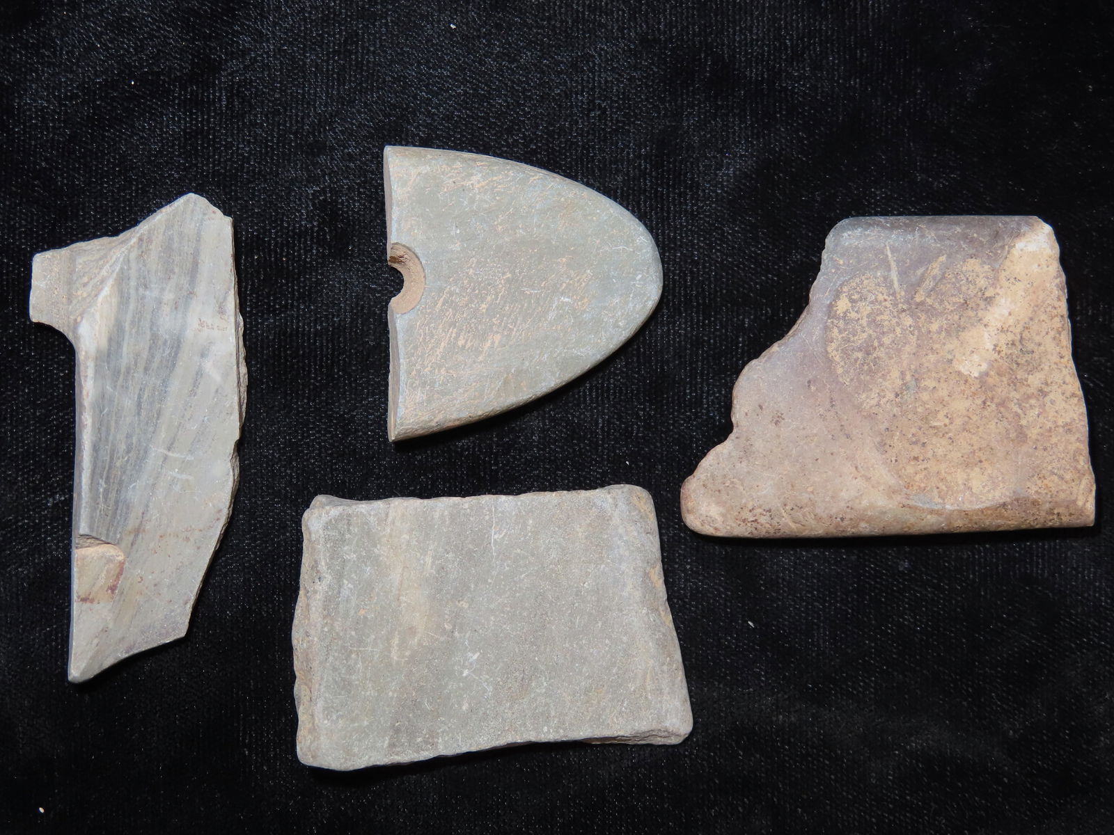 Group of Slate Artifact/Tool Pieces, Ex Gary Noel Collection (1 of 6)