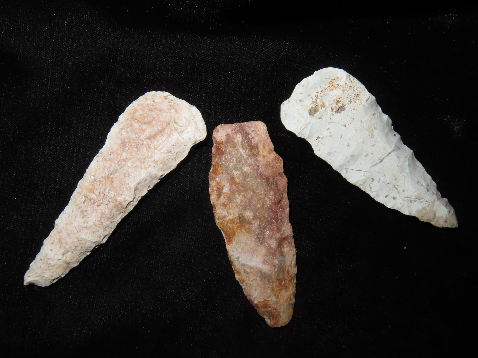 Group of 3 Archaic Knives found in Pike Co Illinois (1 of 2)
