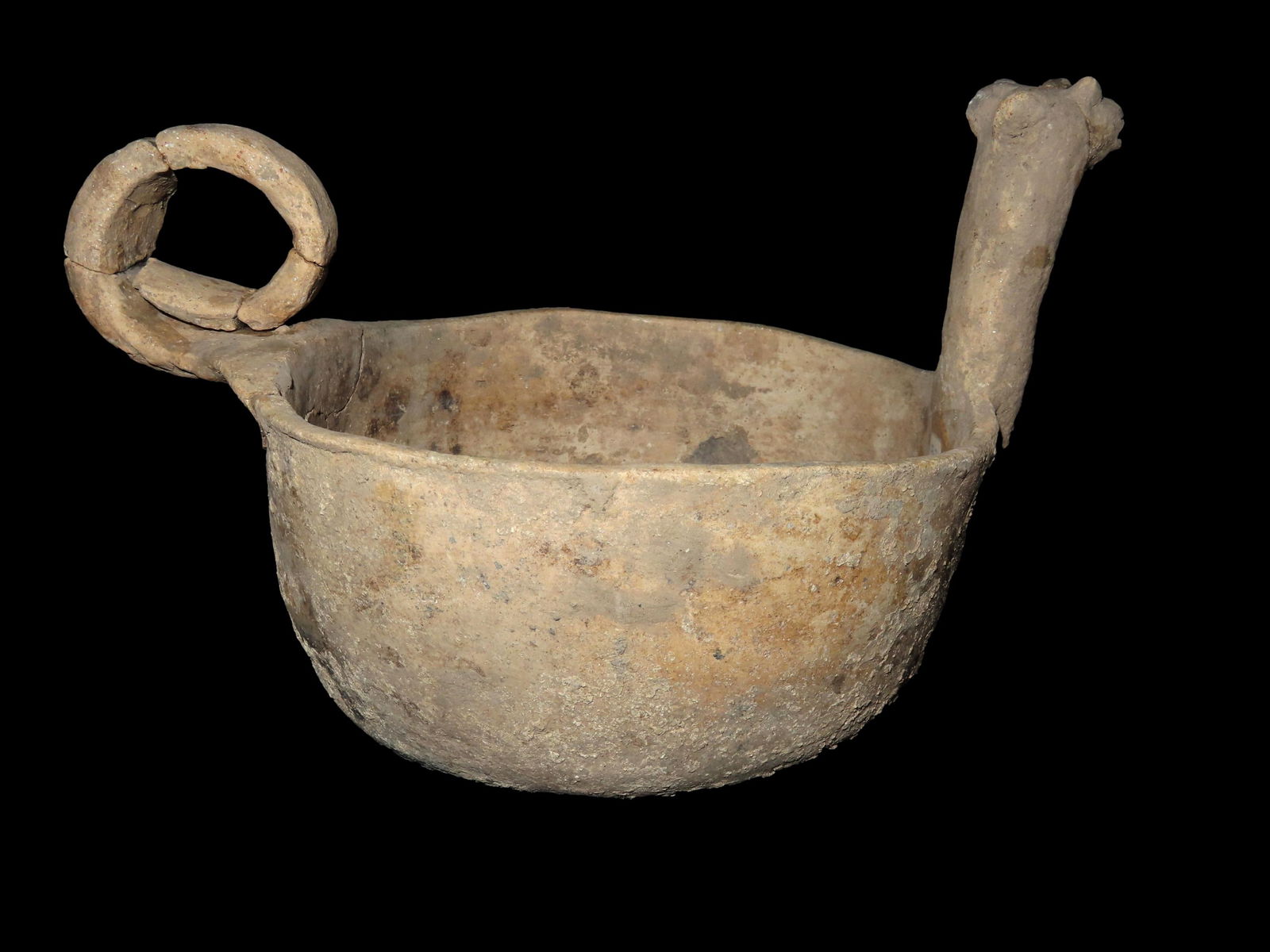 10" Cat/Serpent Effigy Pottery Vessel Gene Morrison Site, Crittenden Co Arkansas, Ex Ray Meiners (1 of 10)