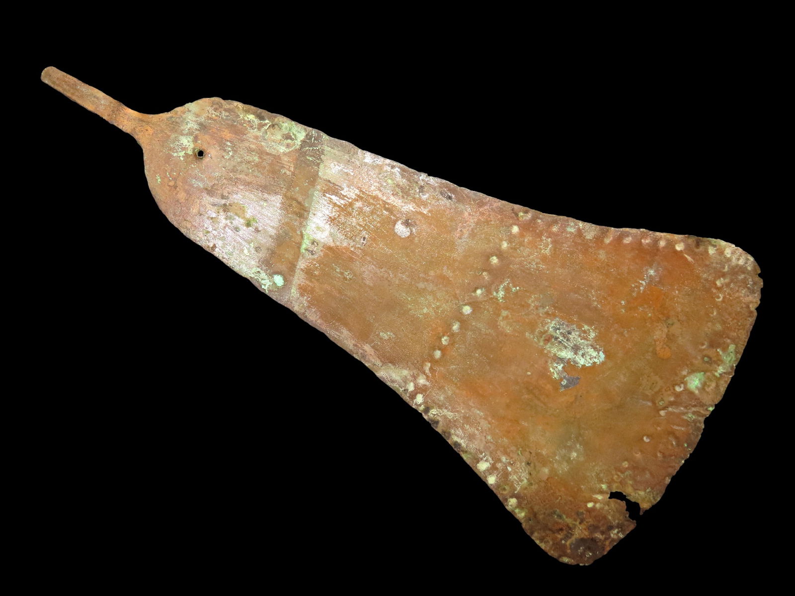 11 1/8" Copper Feather Effigy found in Peru, Mochica (1 of 10)
