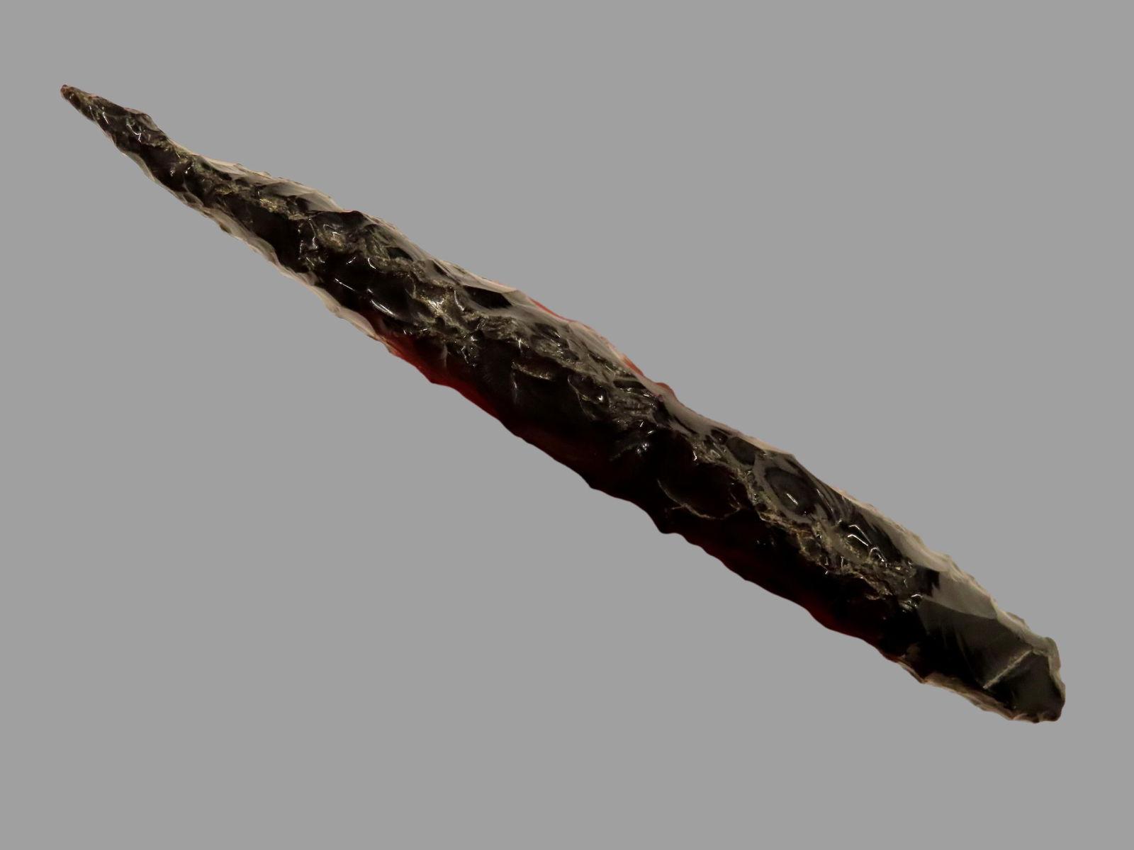 5 3/8" Pre-Colombian Three Sided Obsidian Dagger South America (1 of 10)