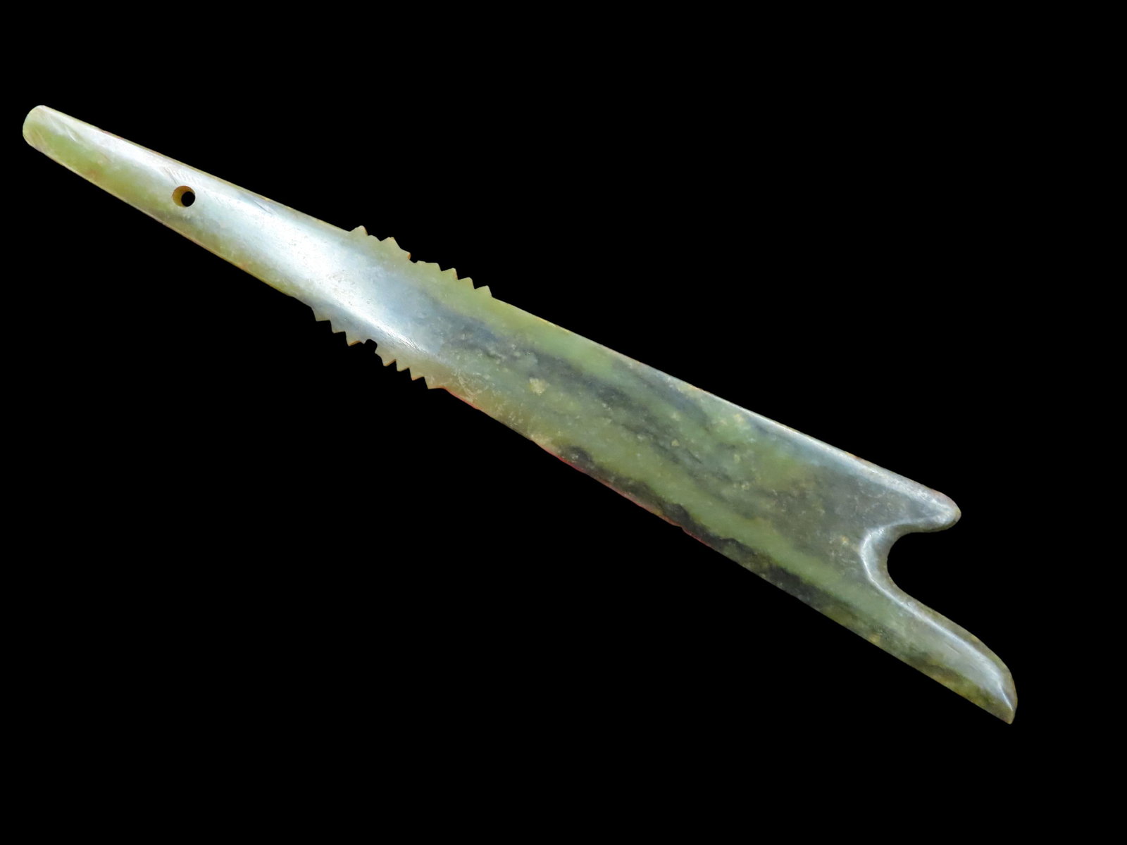 14 1/2" Archaic Green Jade Chinese Ceremonial Blade (1 of 20)