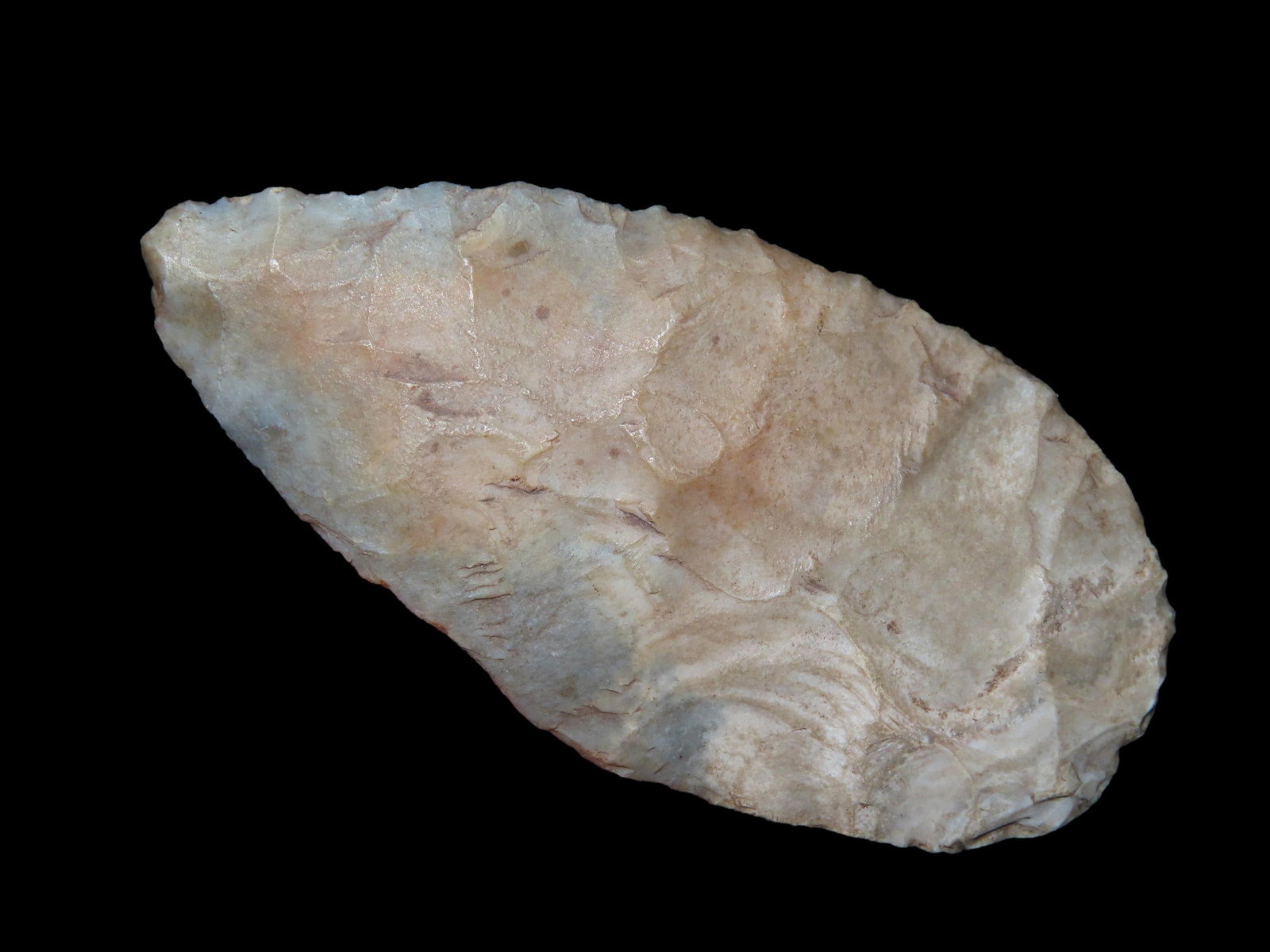 3 7/16" OVOID KNIFE BLADE FOUND IN JACKSON COUNTY ILLINOIS, NICE THIN EXAMPLE, INDIAN ARROWHEAD (1 of 4)
