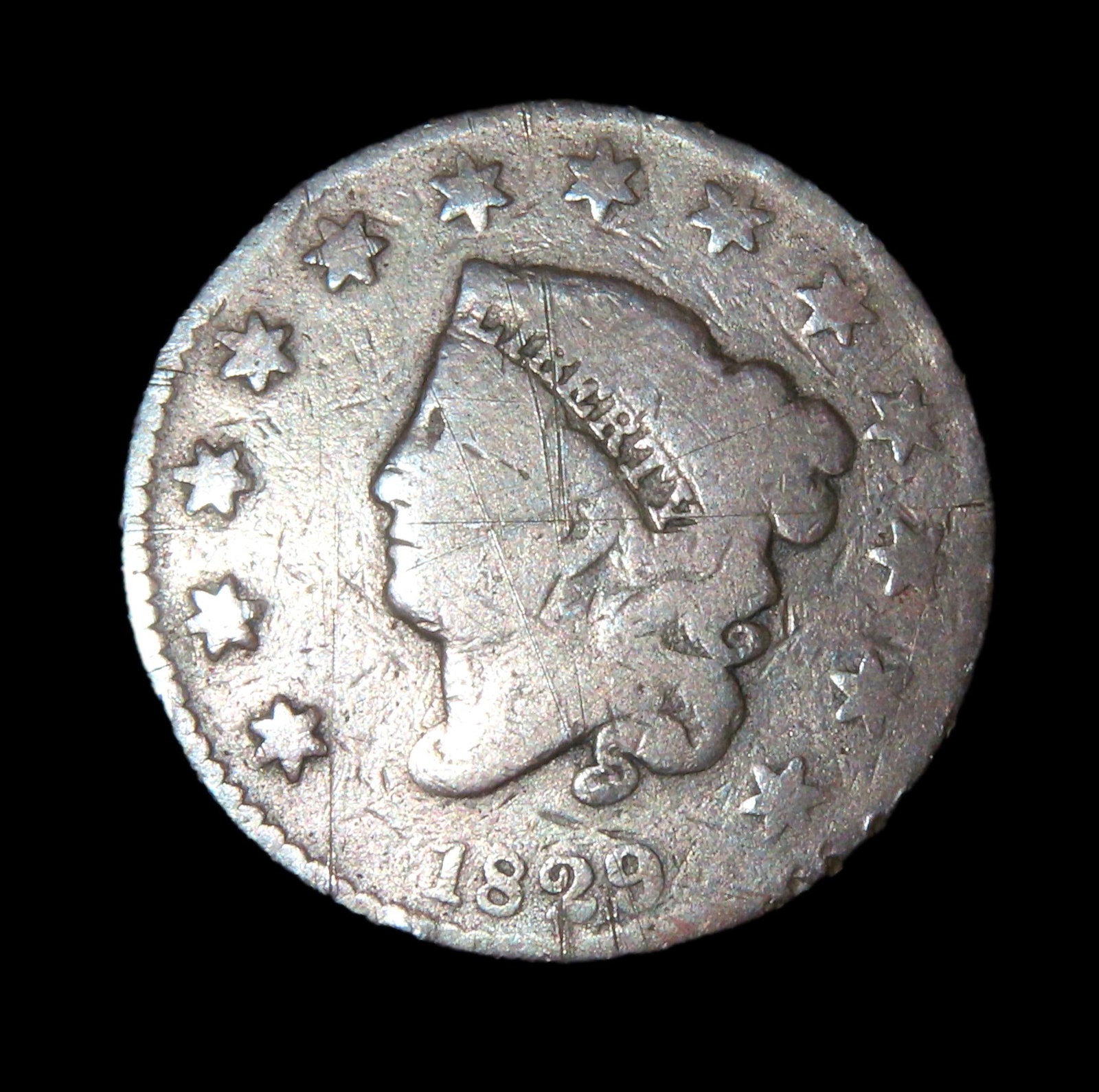 1829 US LARGE CENT, GREAT ORIGINAL DETAILS FOR A NEARLY 200 YEAR OLD COIN, GREAT EARLY UNITED STATES (1 of 2)