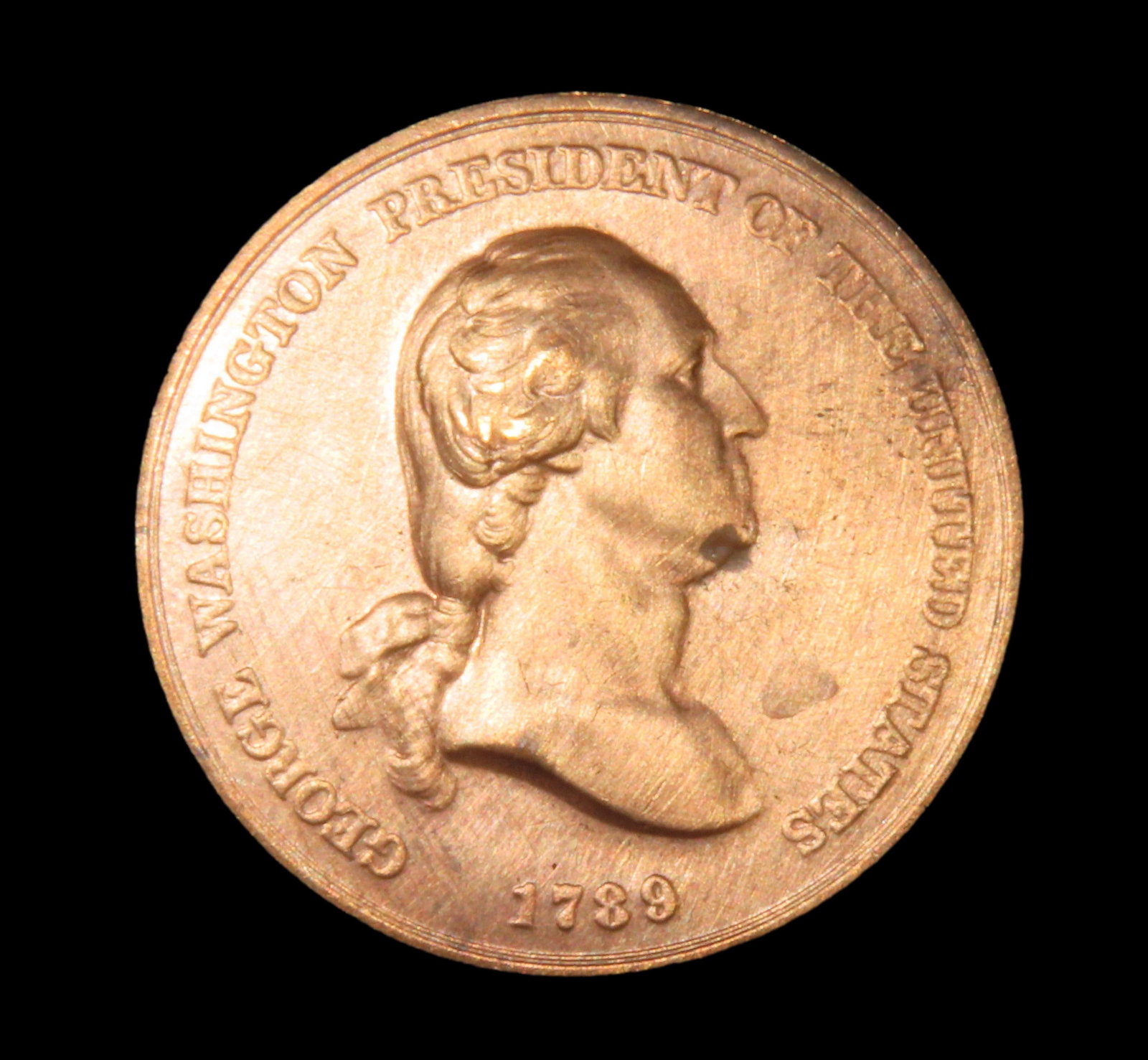 VINTAGE GEORGE WASHINGTON PEACE MEDAL DATED 1789, NICE LARGE COIN / TOKEN (1 of 3)