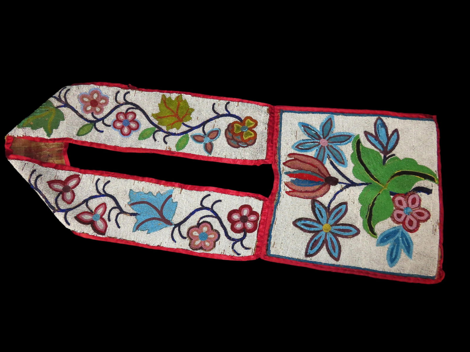 36 1/4" x 13" Anishinaabe [Ojibwe] Beaded Bandolier Bag (1 of 13)