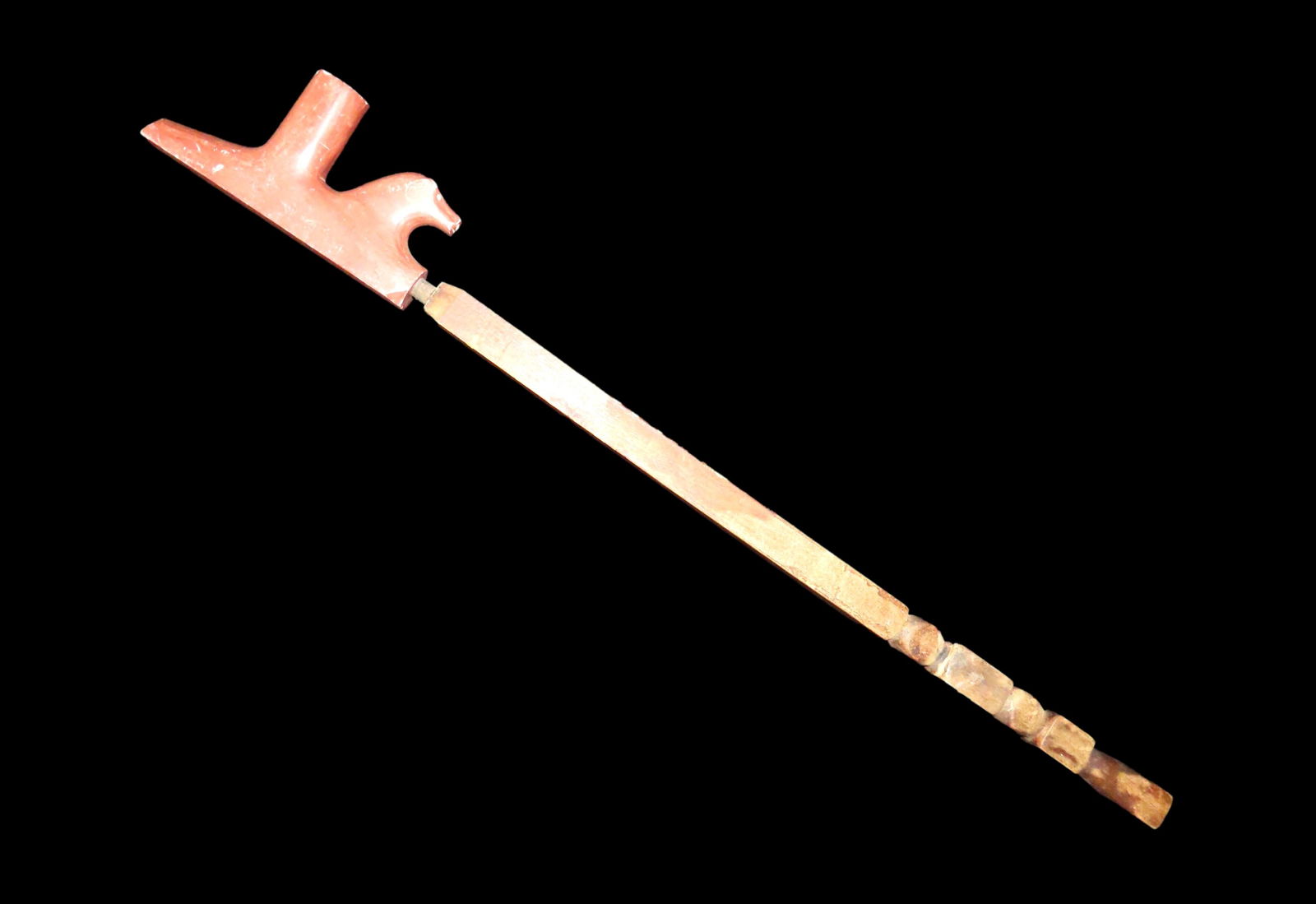 22 5/8" Horse Effigy Catlinite Pipe, w/stem (1 of 14)