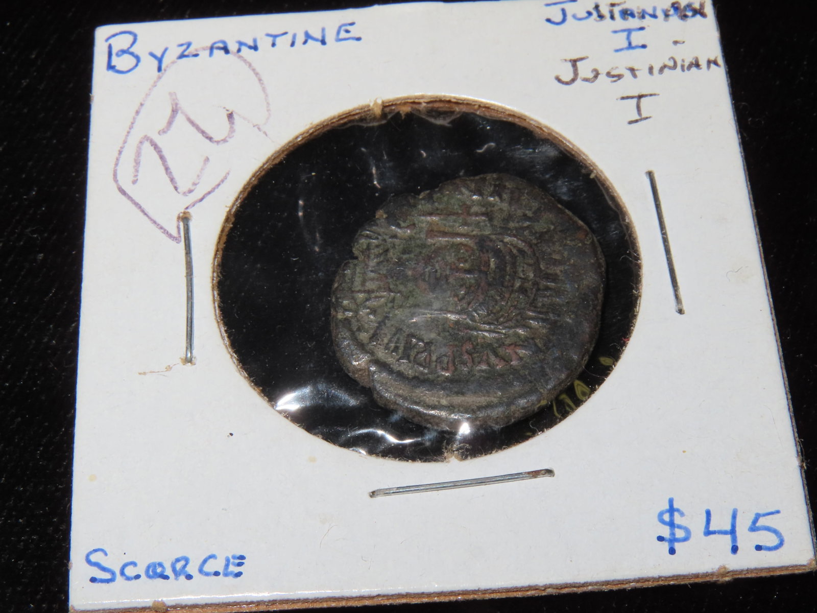 Ancient Byzantine Coin-'Justinian I': Ancient Byzantine Coin-'Justinian I'