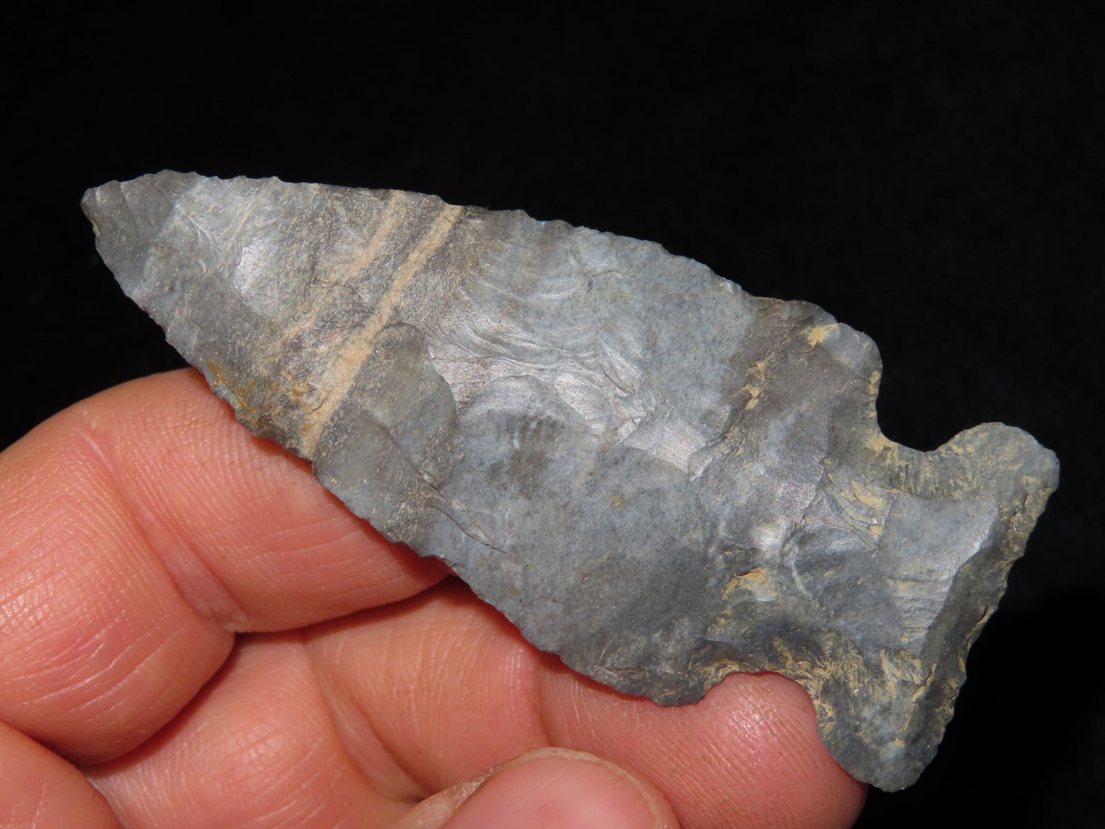 2.3/4" Moline Chert Side Notch / Godar / Henderson Co IL: 2.3/4" Moline Chert Side Notch / Godar / Henderson Co IL