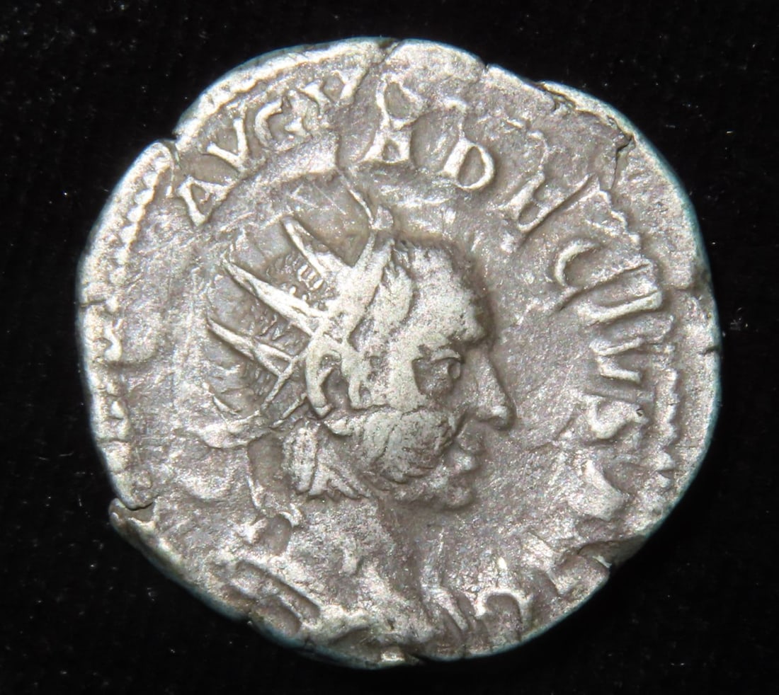 Ancient Coin, 'Trajan Decius 249-251 AD- possible struck over something else (1 of 3)