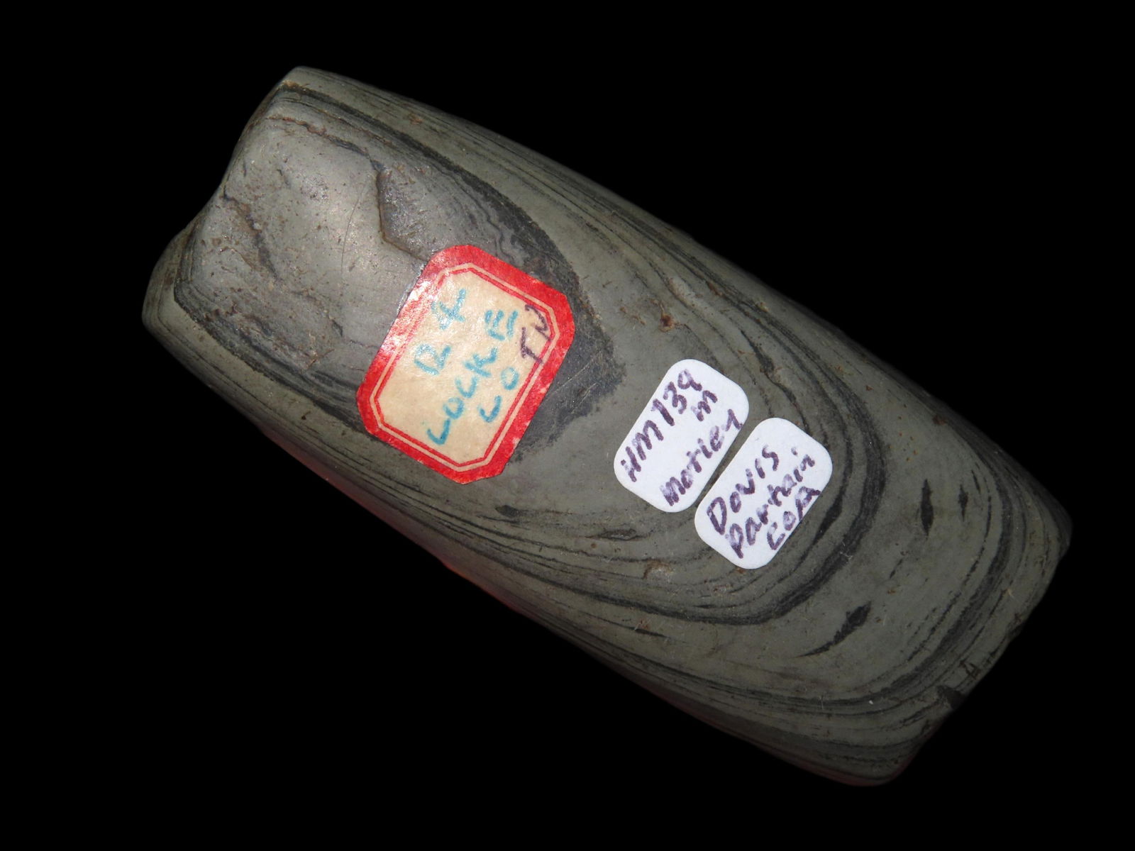 3 5/16" Tube Bannerstone, 3x Coa Partain/motley/ Davis Found In Cocke