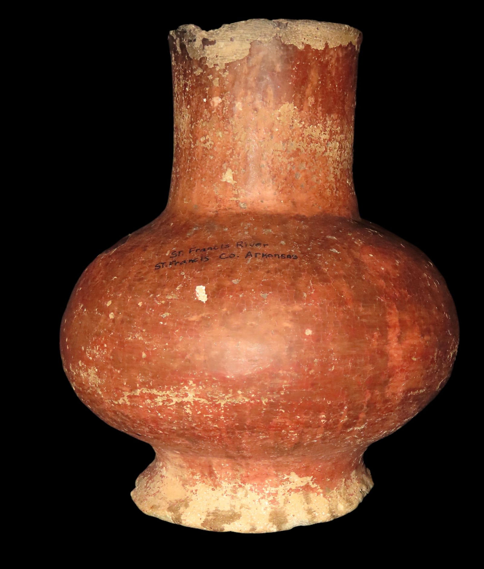 9" x 7" Nodena Water Vessel, Johnson COA, found in St. Francis Co., Arkansas (1 of 9)