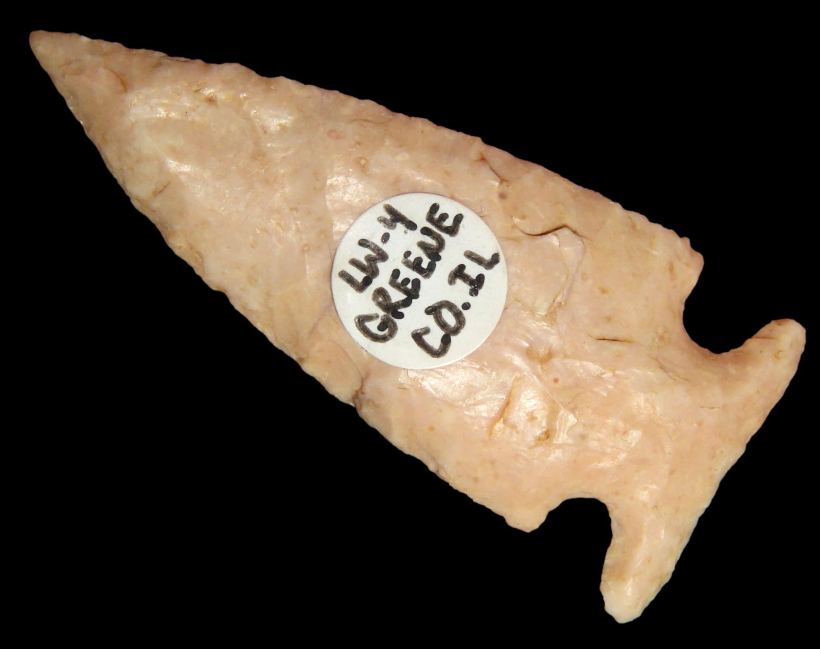 1.3/4" Side Notch, Greene Co IL, Out of the Vic Turner Coll.  Ex Brian Sunderberg. (1 of 9)