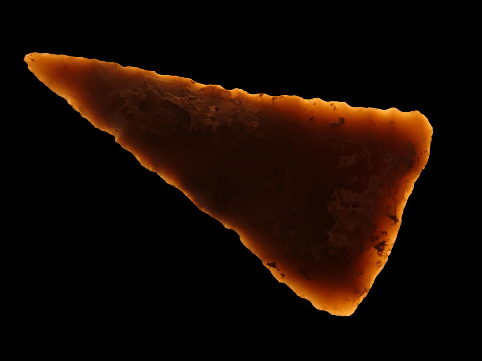 2 1/4" Early Triangle, Medina County, Quality Texas Artifact acquired from Jerry Dickey (1 of 5)